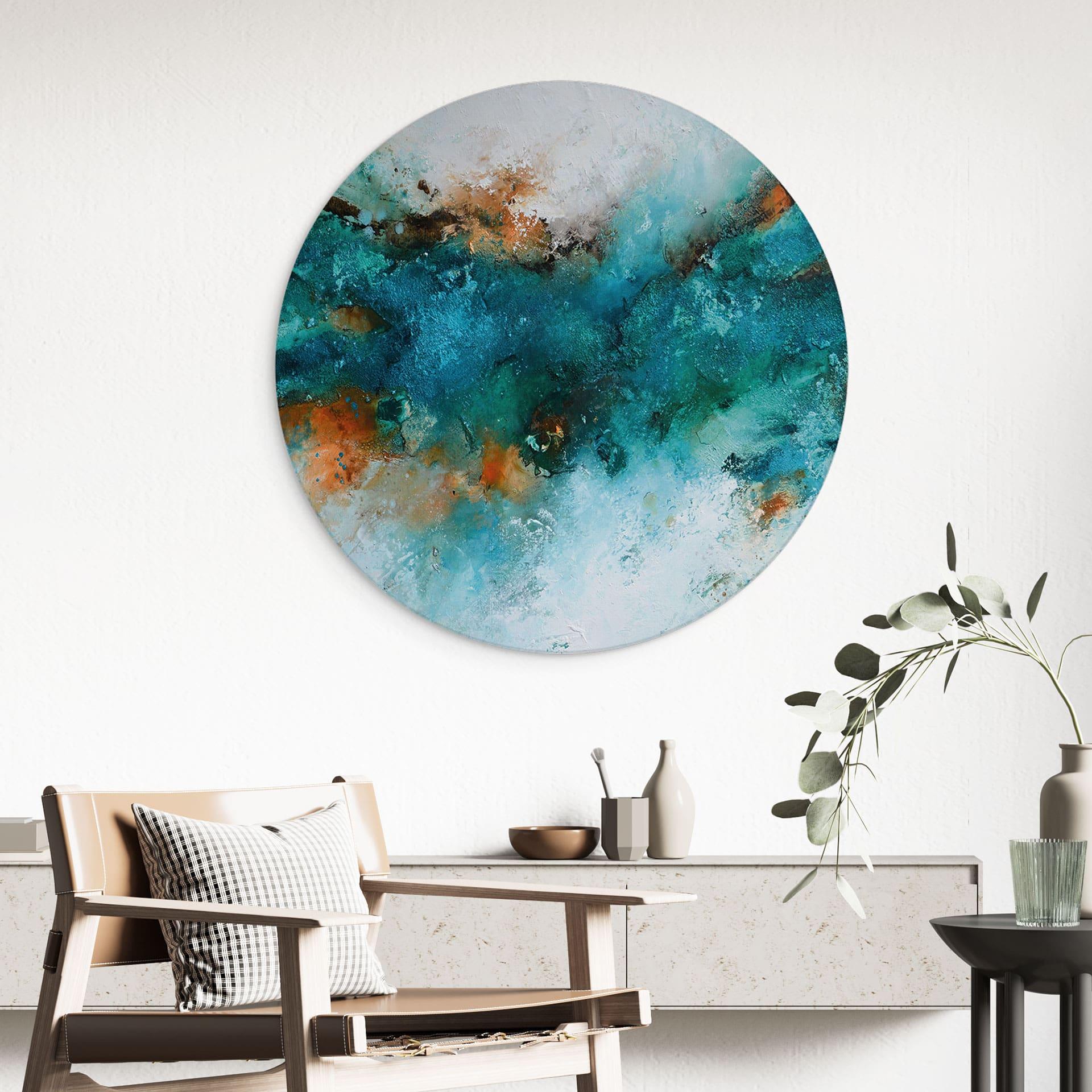 Wandbild Gefrorenes Wasser - Fedrau - Alu-Dibond Rund