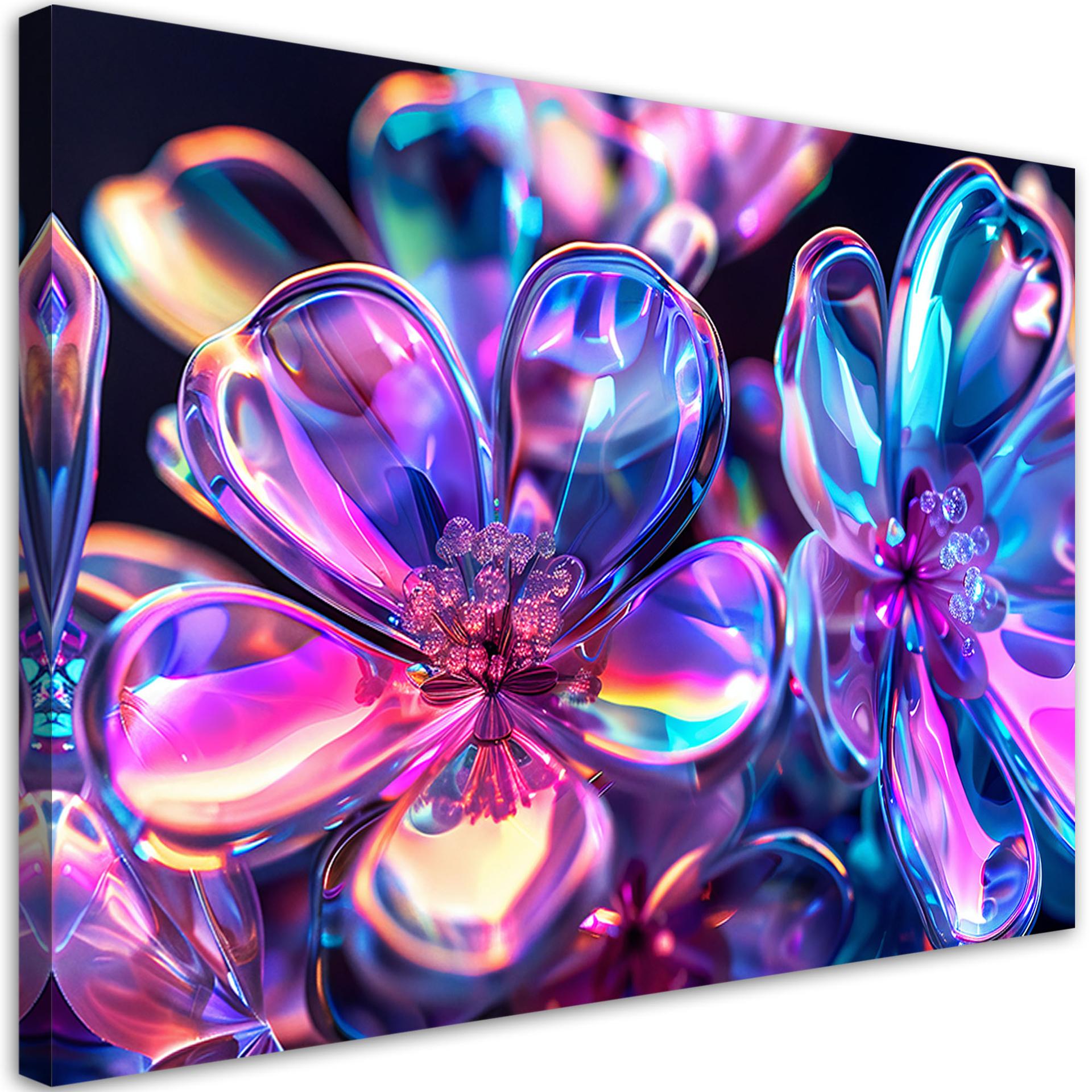 Canvasbillede, Skinnende blomster - buket
