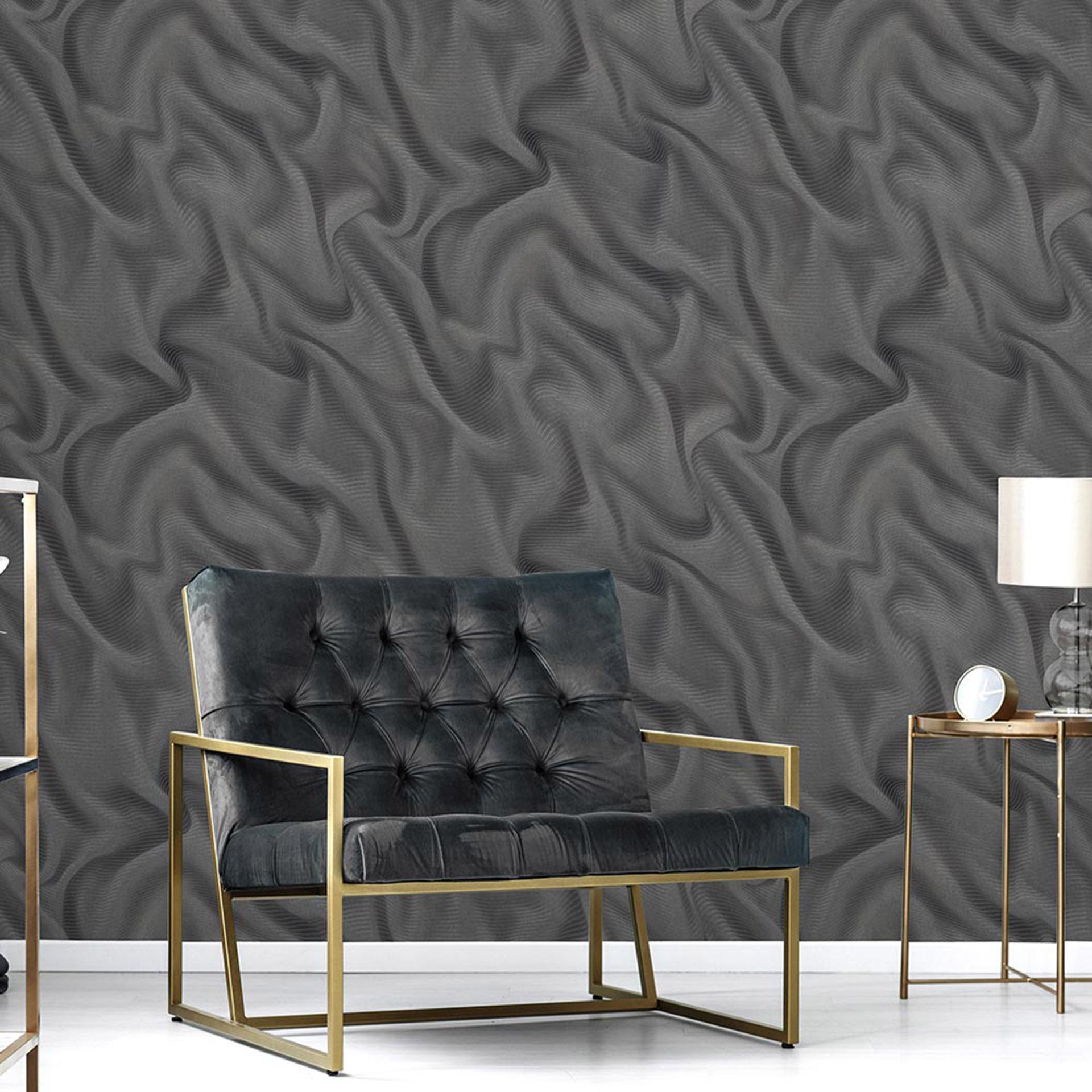 Elle Decoration Patroonbehang Zwart