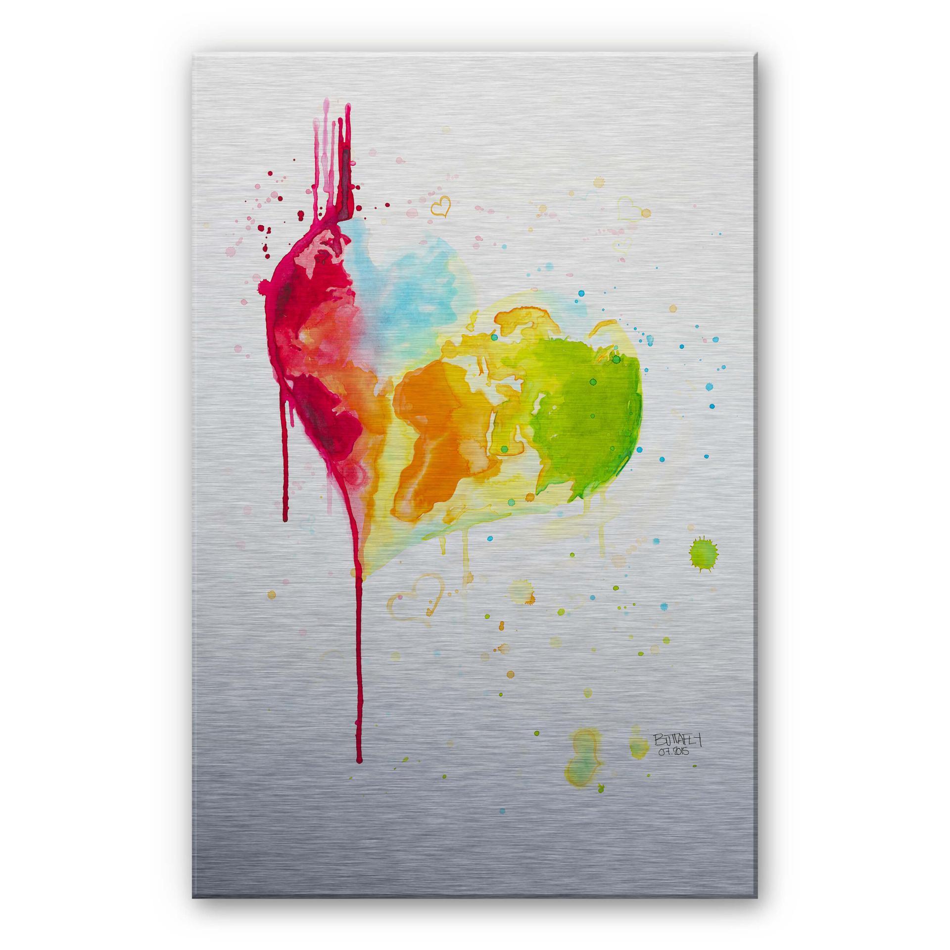 Aluminium Dibond – Buttafly – Heart World