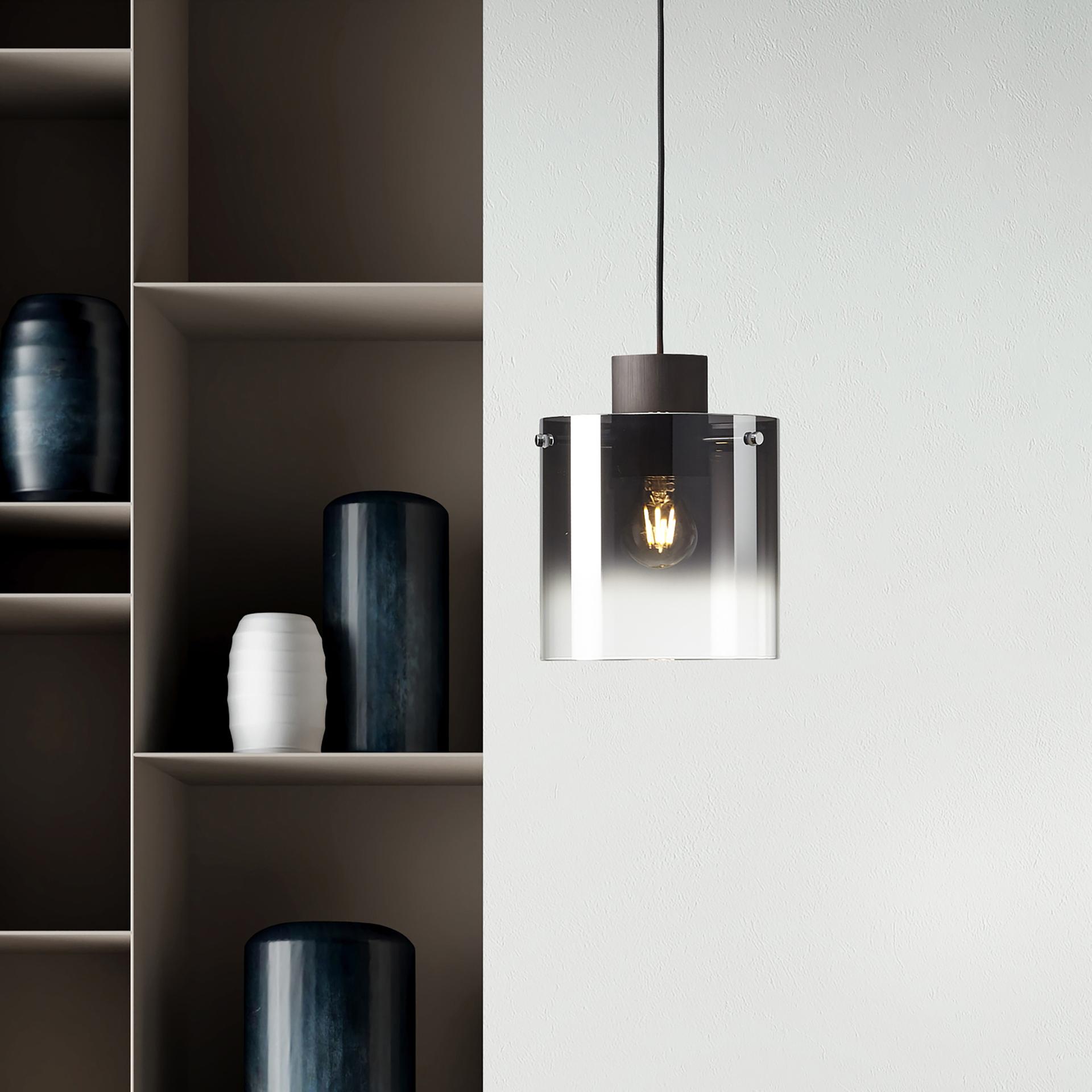 Pendelleuchte Benett, braun, 120 x 20 cm, Glas Pendelleuchte