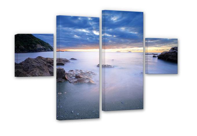 Tableau sur toile Baie (4 parties)