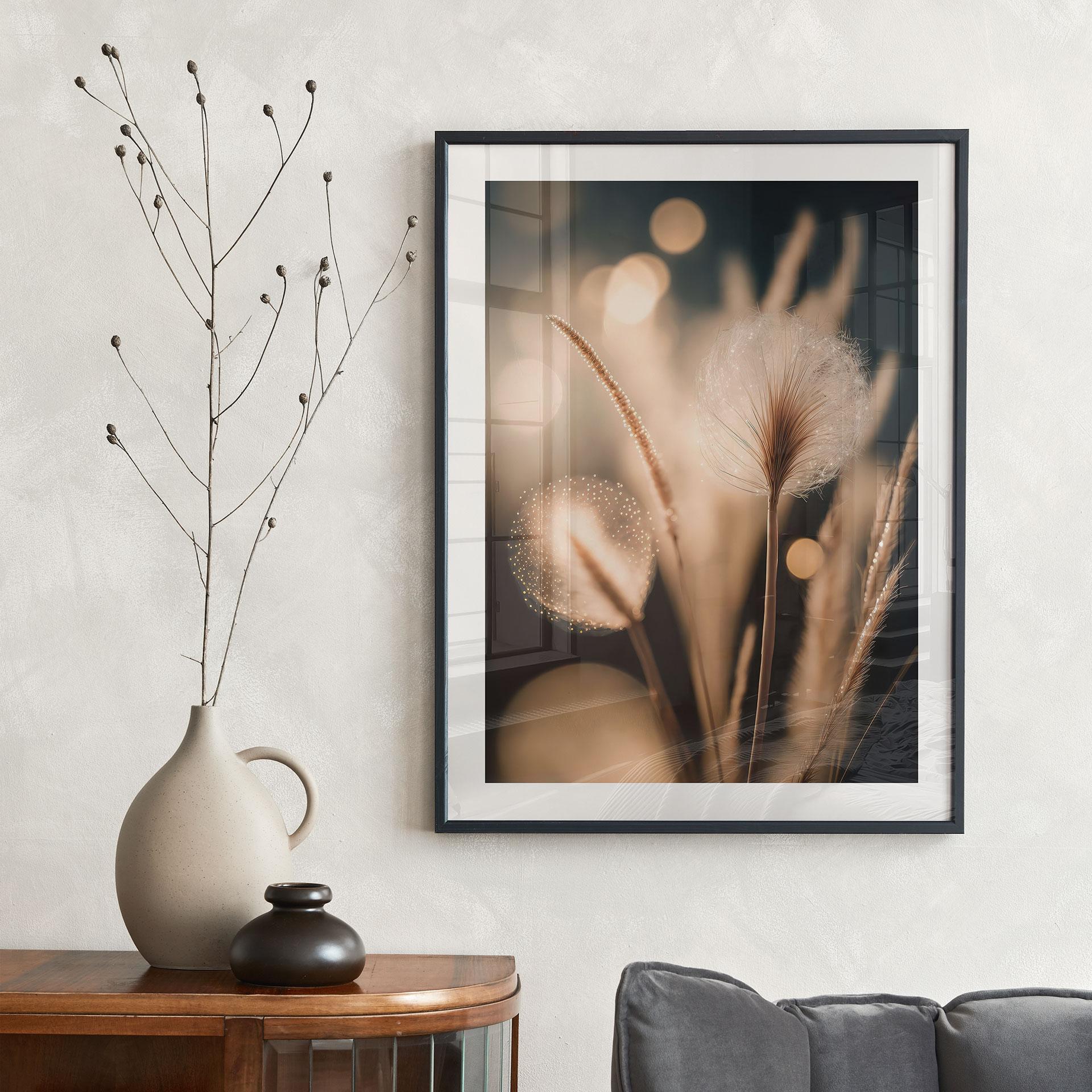 Plakat Boho-græsser i gyldent lys - Treechild