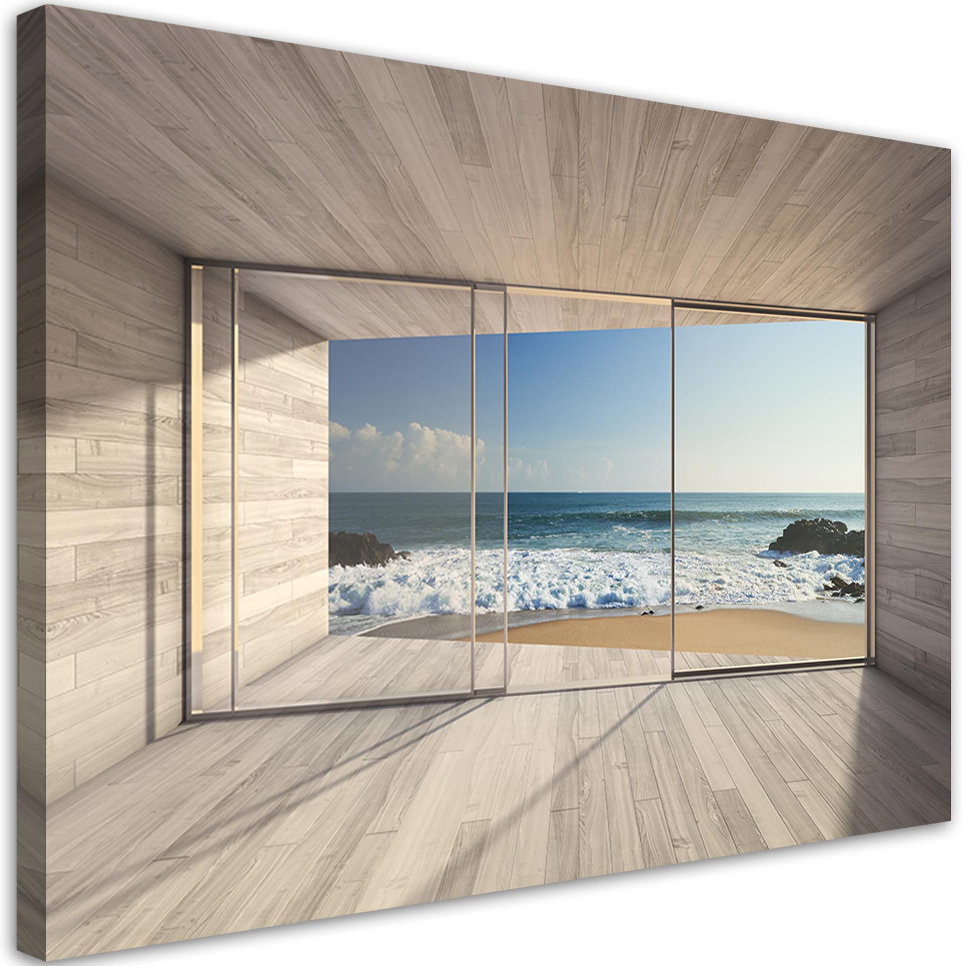 Canvasbillede, Havudsigt fra vinduet