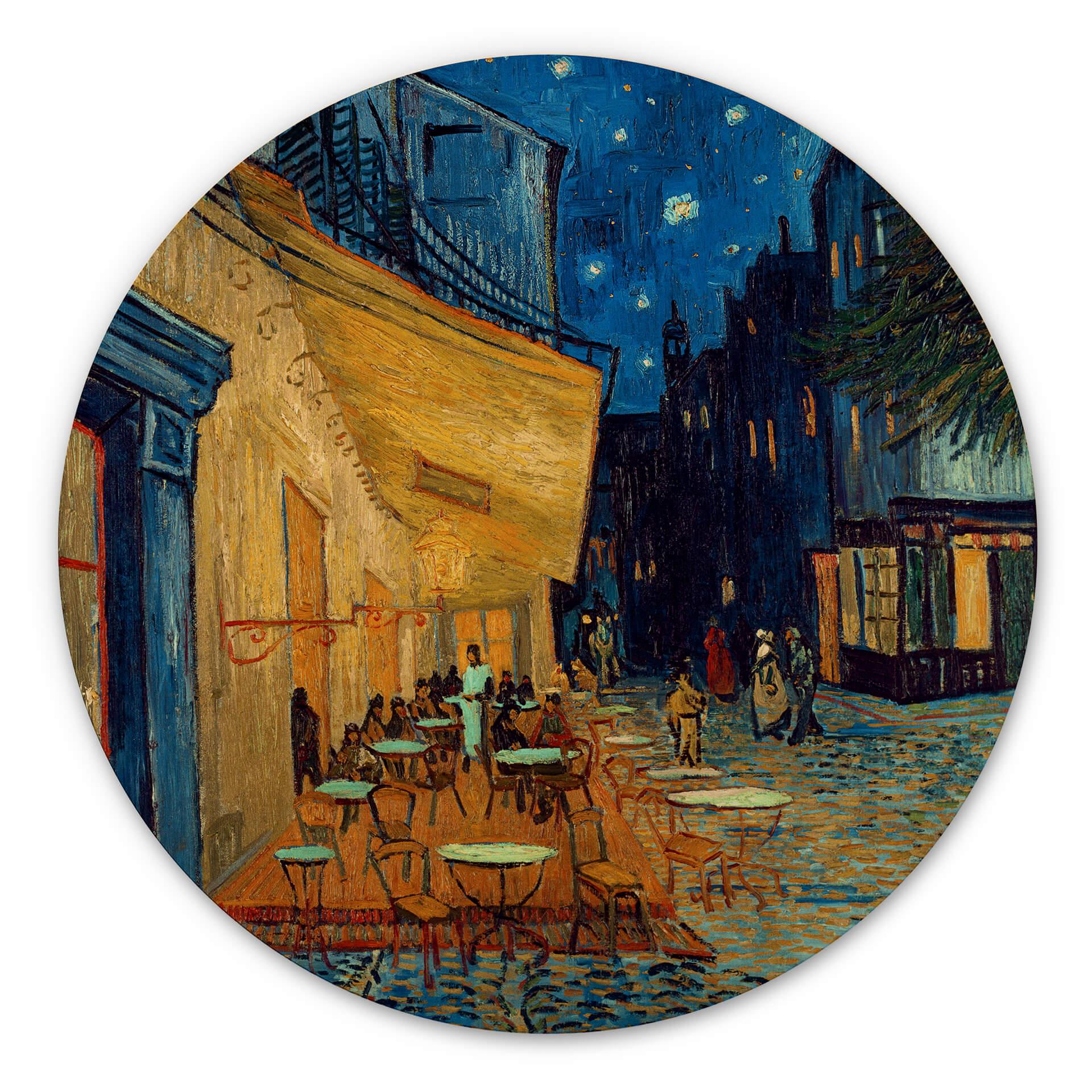 Billede af træ van Gogh - Caféterrasse om aftenen - Runde