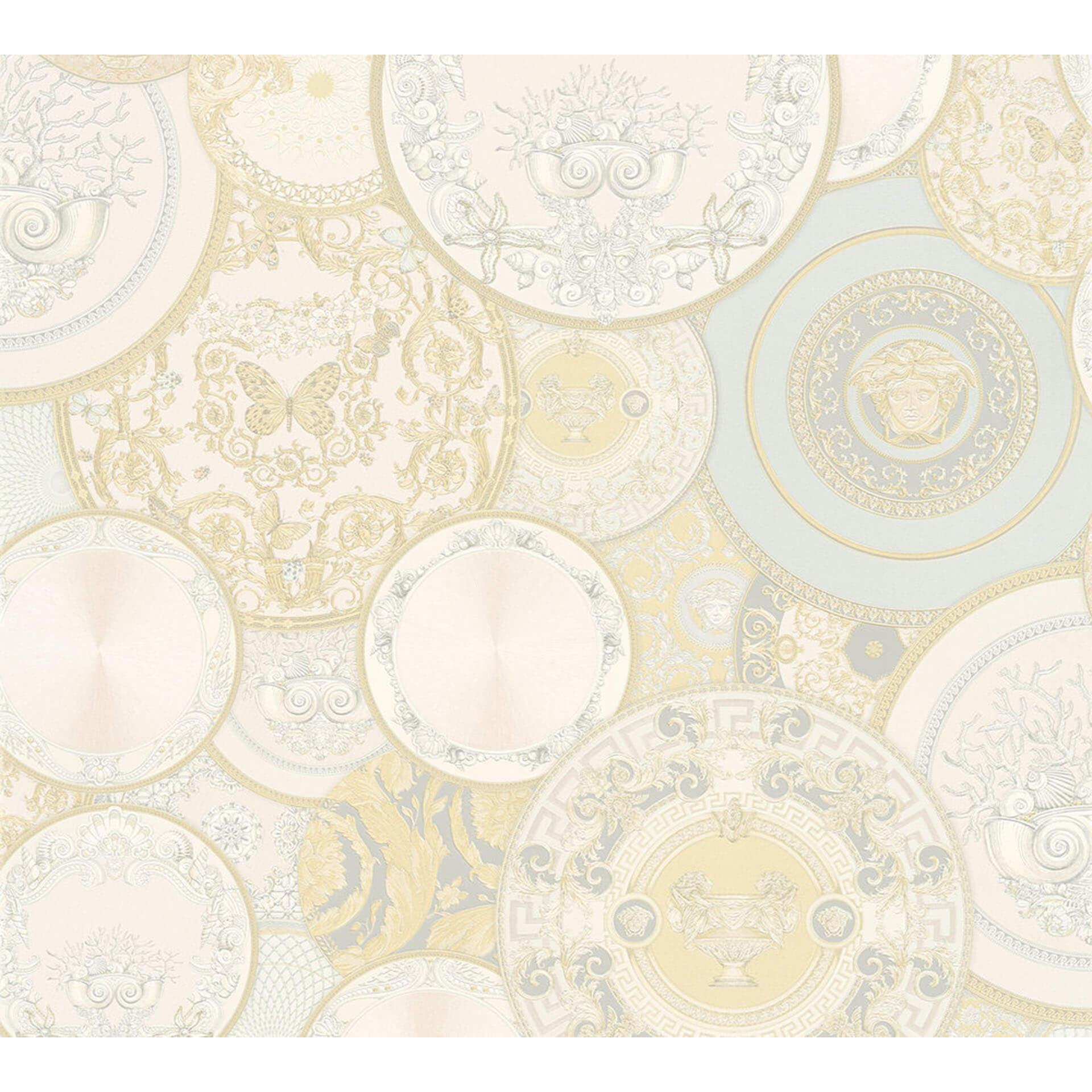 Versace fleecetapet Les Etoiles de la Mer 2 guld, sølv, creme