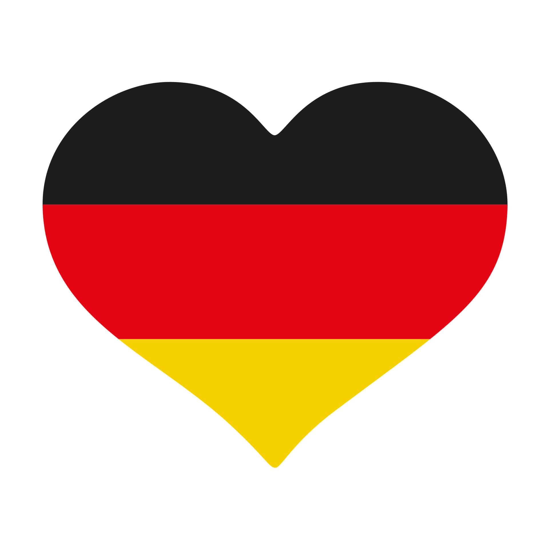 Wandtattoo Deutschland-Fahne Herz 02