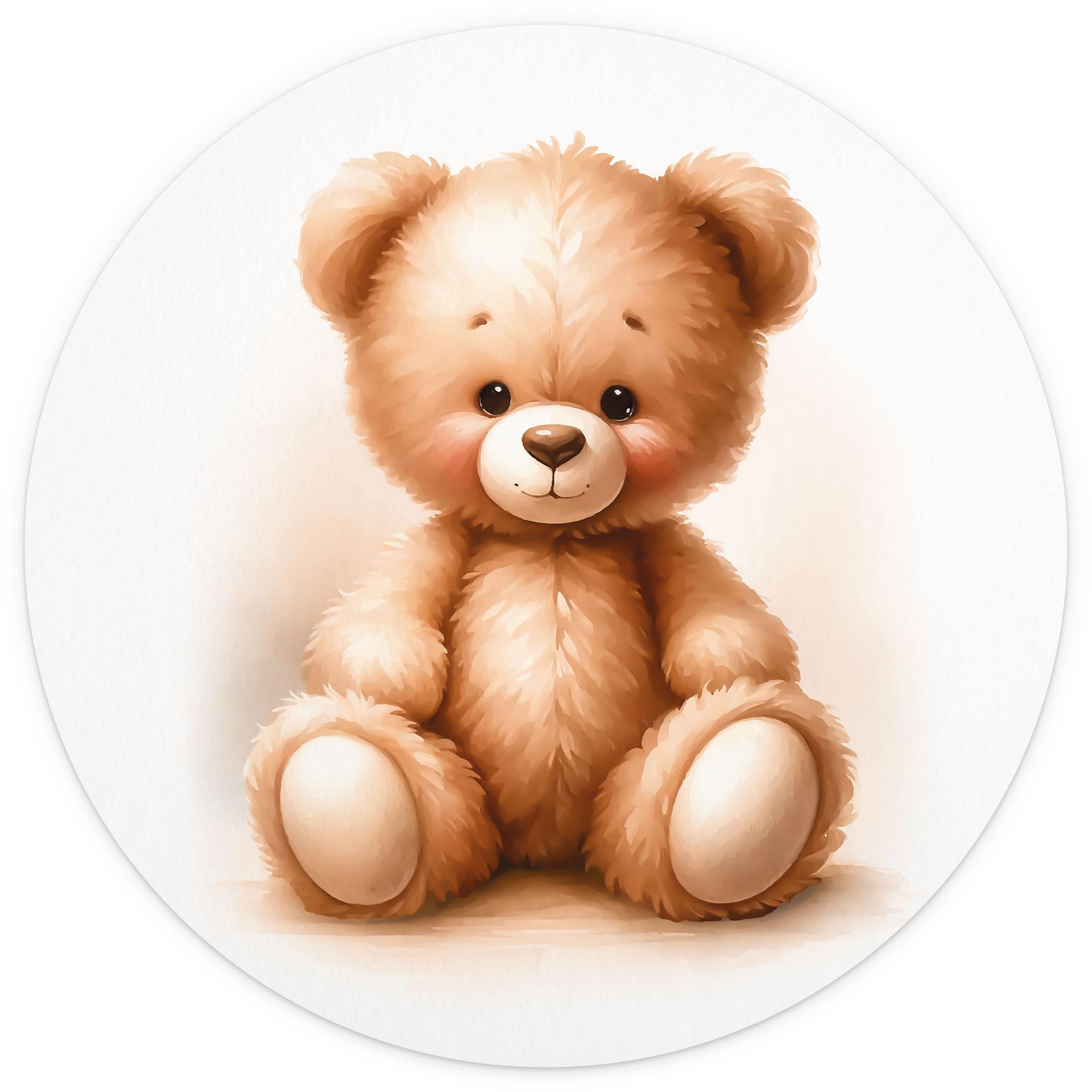 Behangcirkel Kleine teddybeer - Magnusson - vliesbehang/zelfklevend vliesbehang