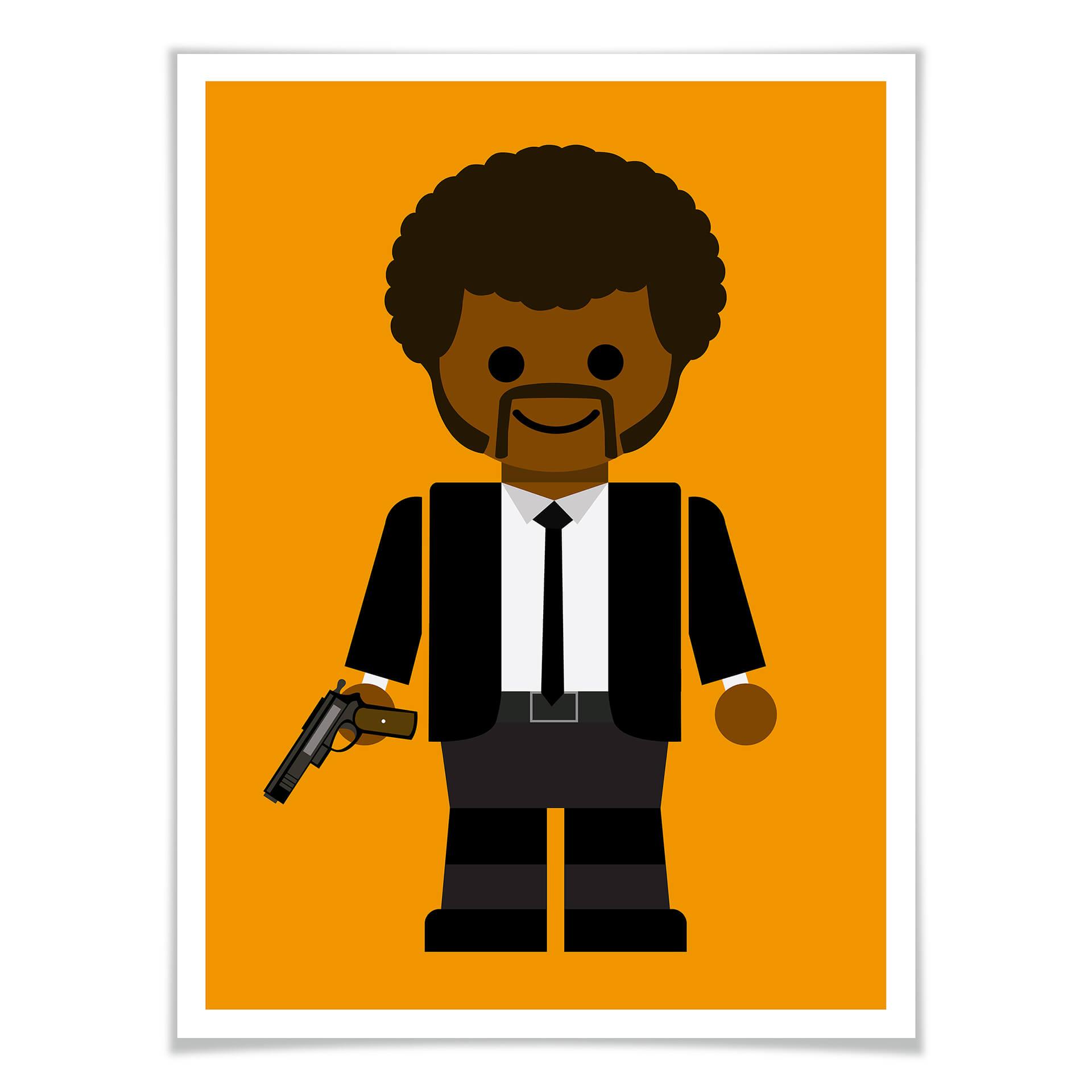 Póster Gomes - Pulp Fiction toy Jules Winnfield
