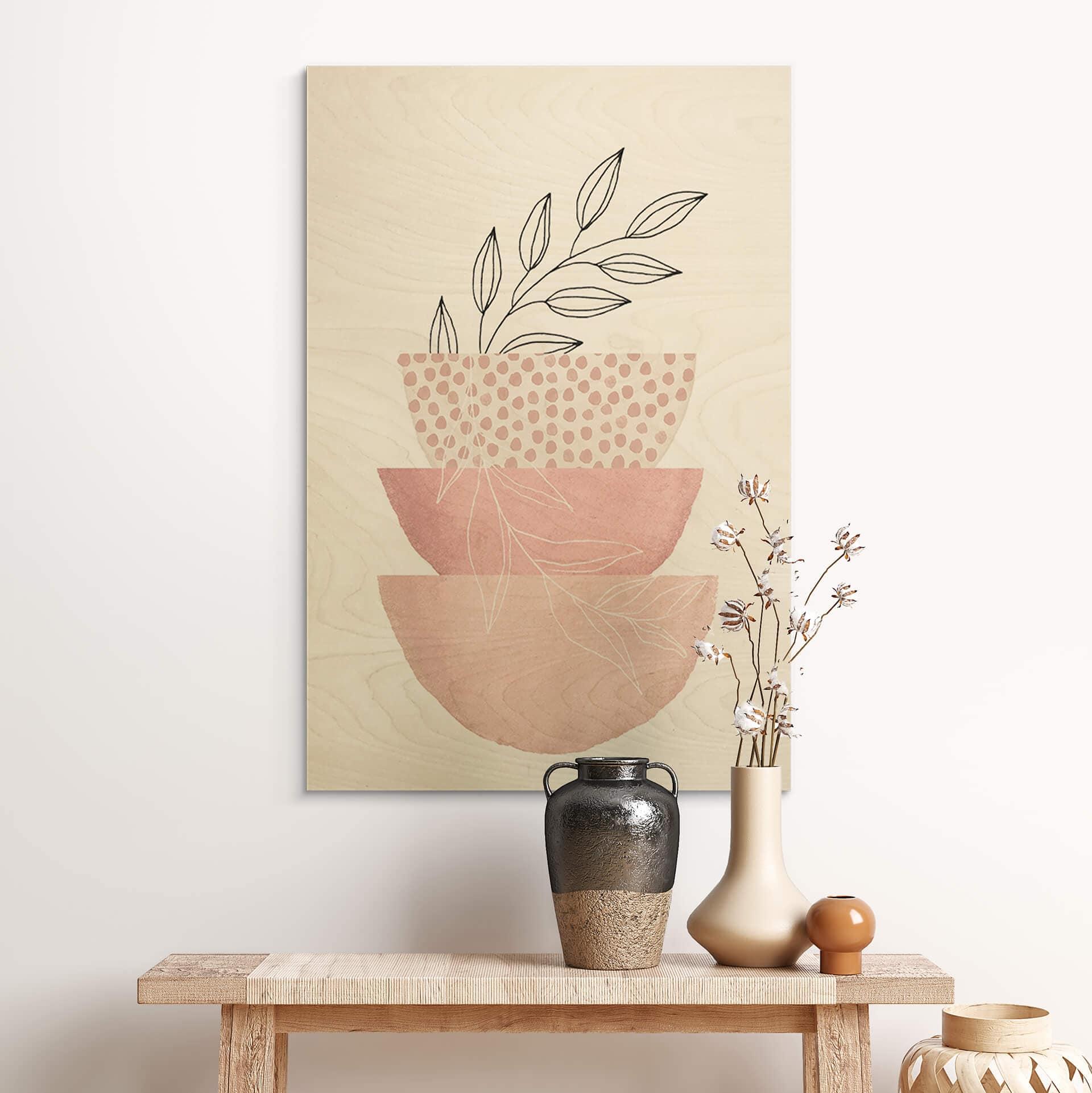 Holzbild Illustration - Zarte Schönheit der Natur - Moss