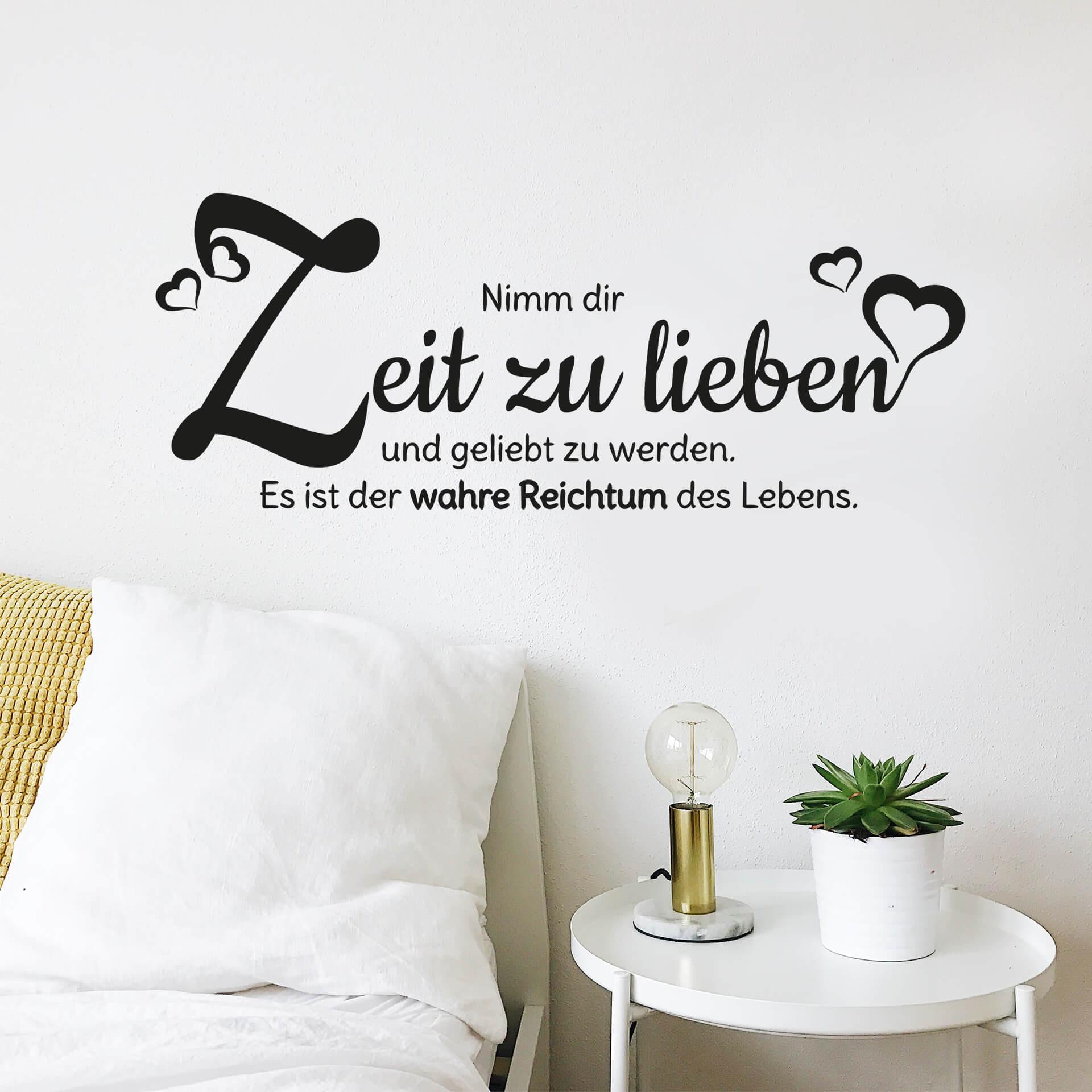 Wandtattoo Nimm dir Zeit zu lieben...