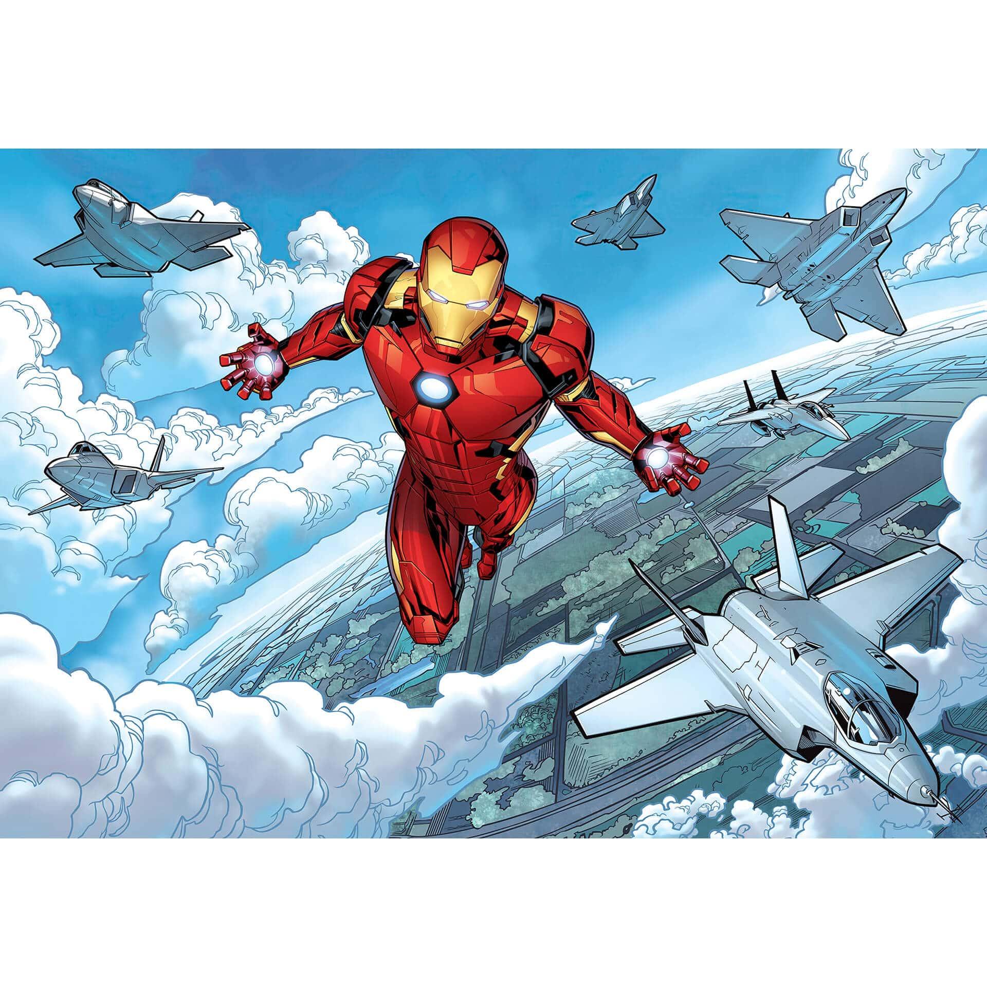 Vliesbehang - Iron Man Flight - 400 x 280 cm