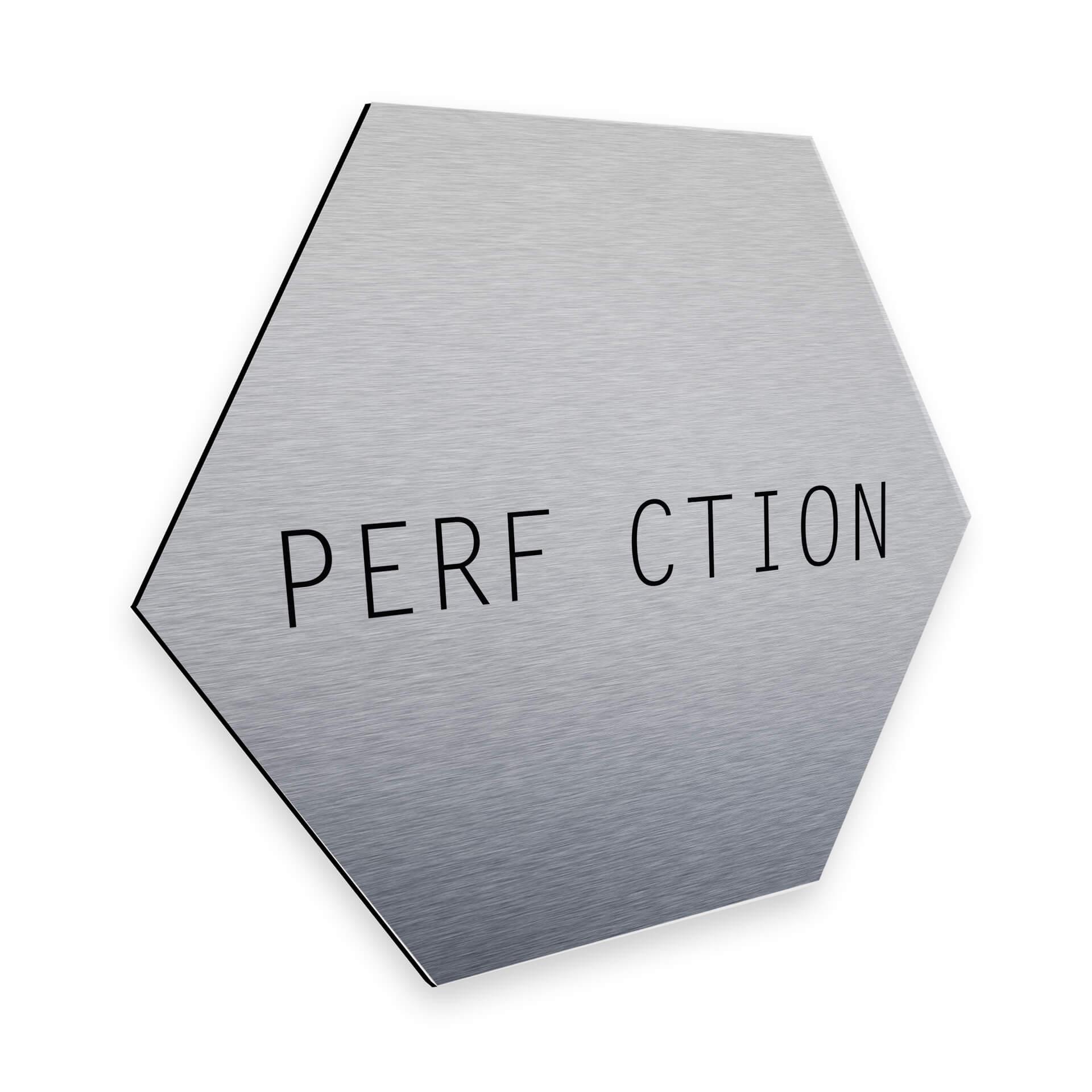 Hexagon Alu-Dibond Zilvereffect - Nordic Creators - Perfection