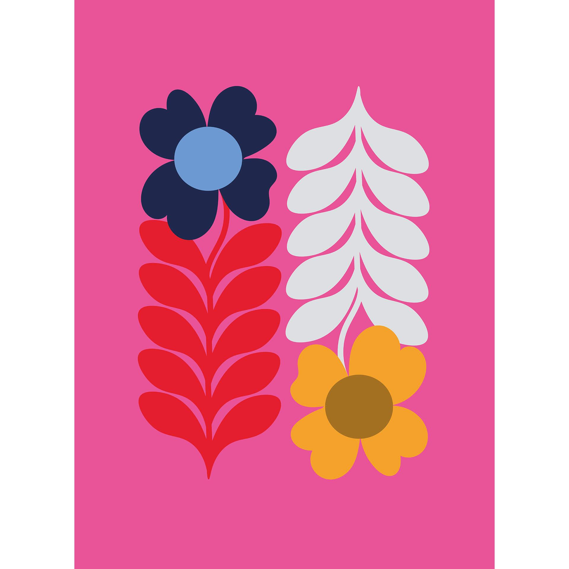 Fotobehang Collett - Retro Flowers