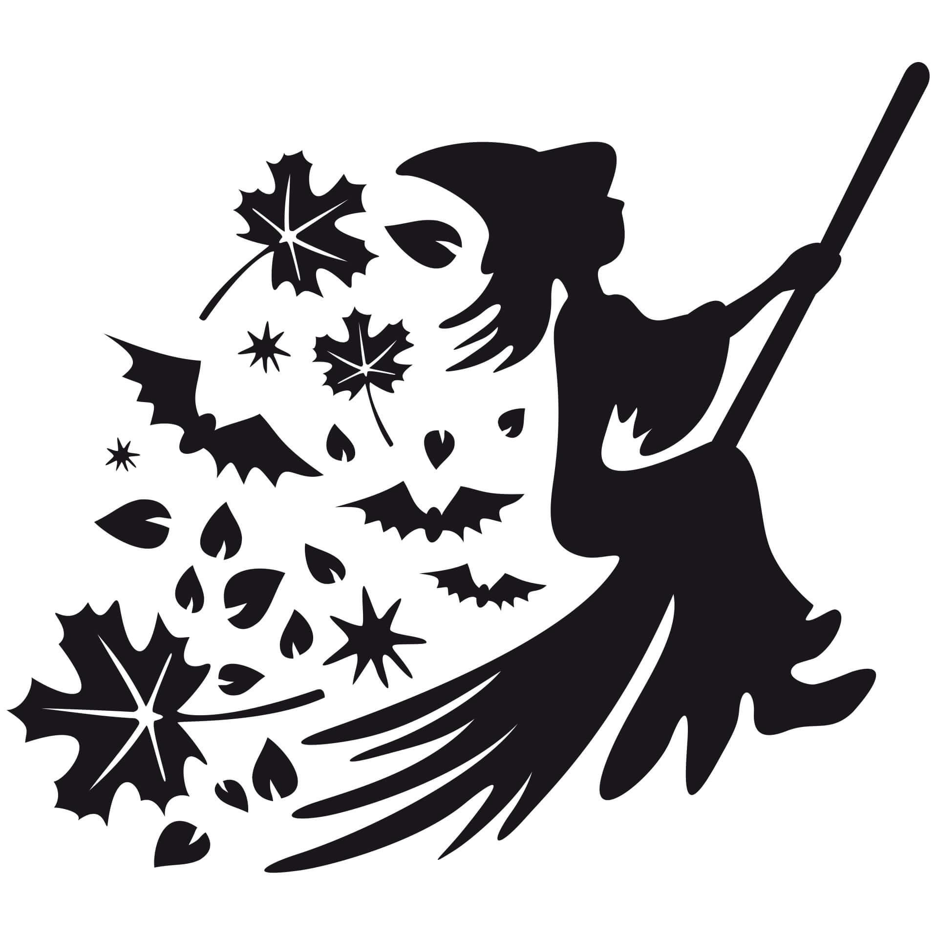 Wandtattoo Halloweenhexe 1