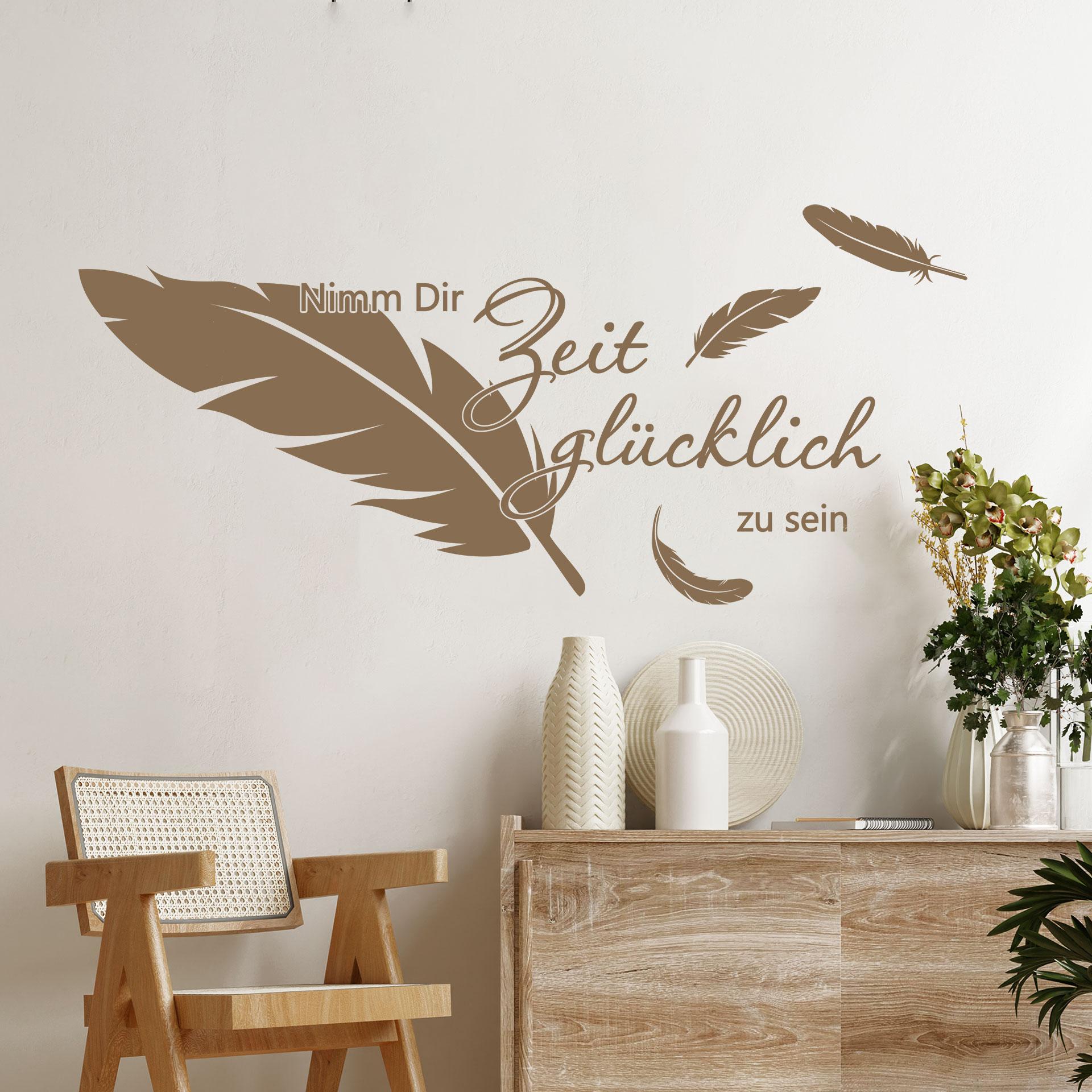 Wandtattoo Nimm dir Zeit glücklich zu sein