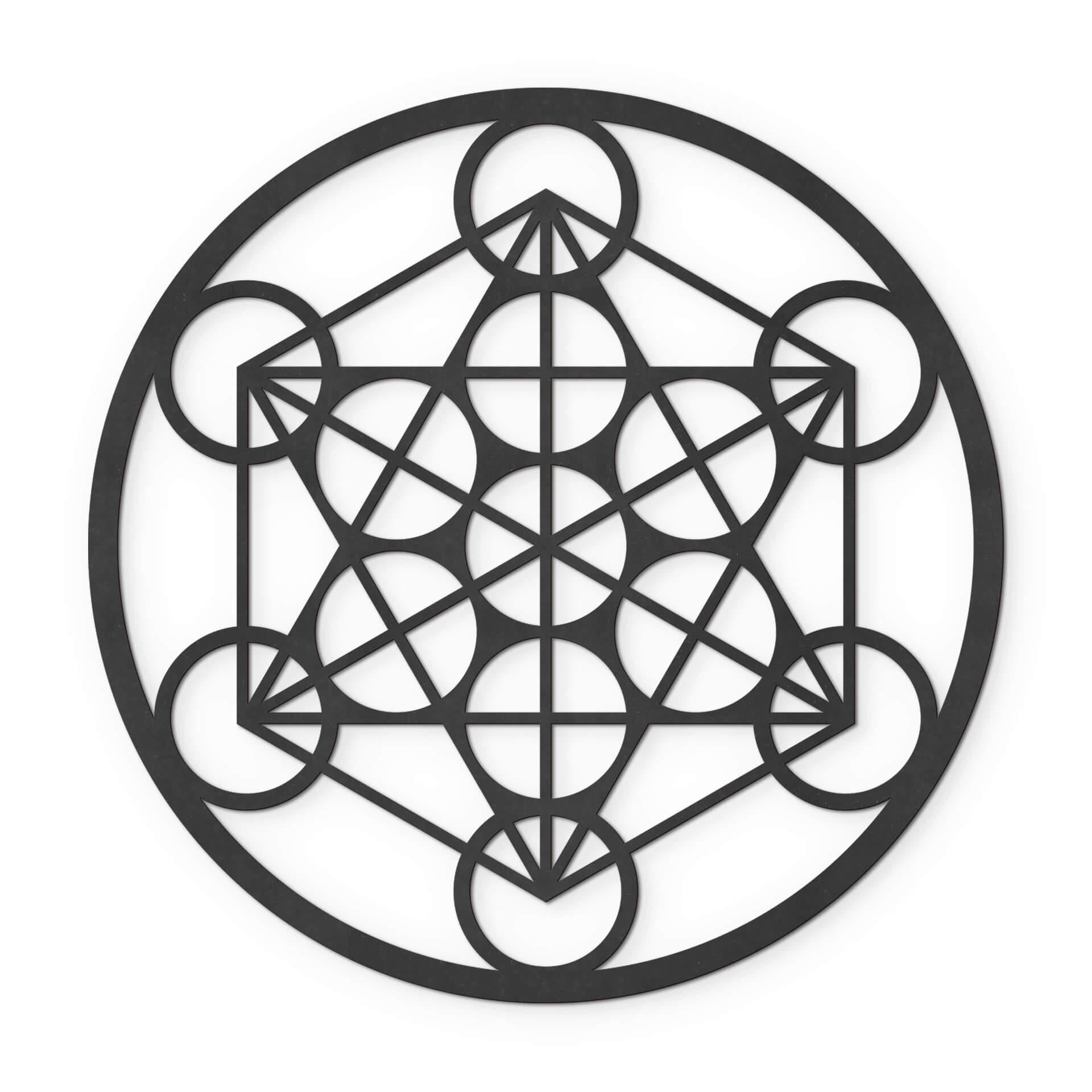 Decoro MDF - Cubo di Metatron