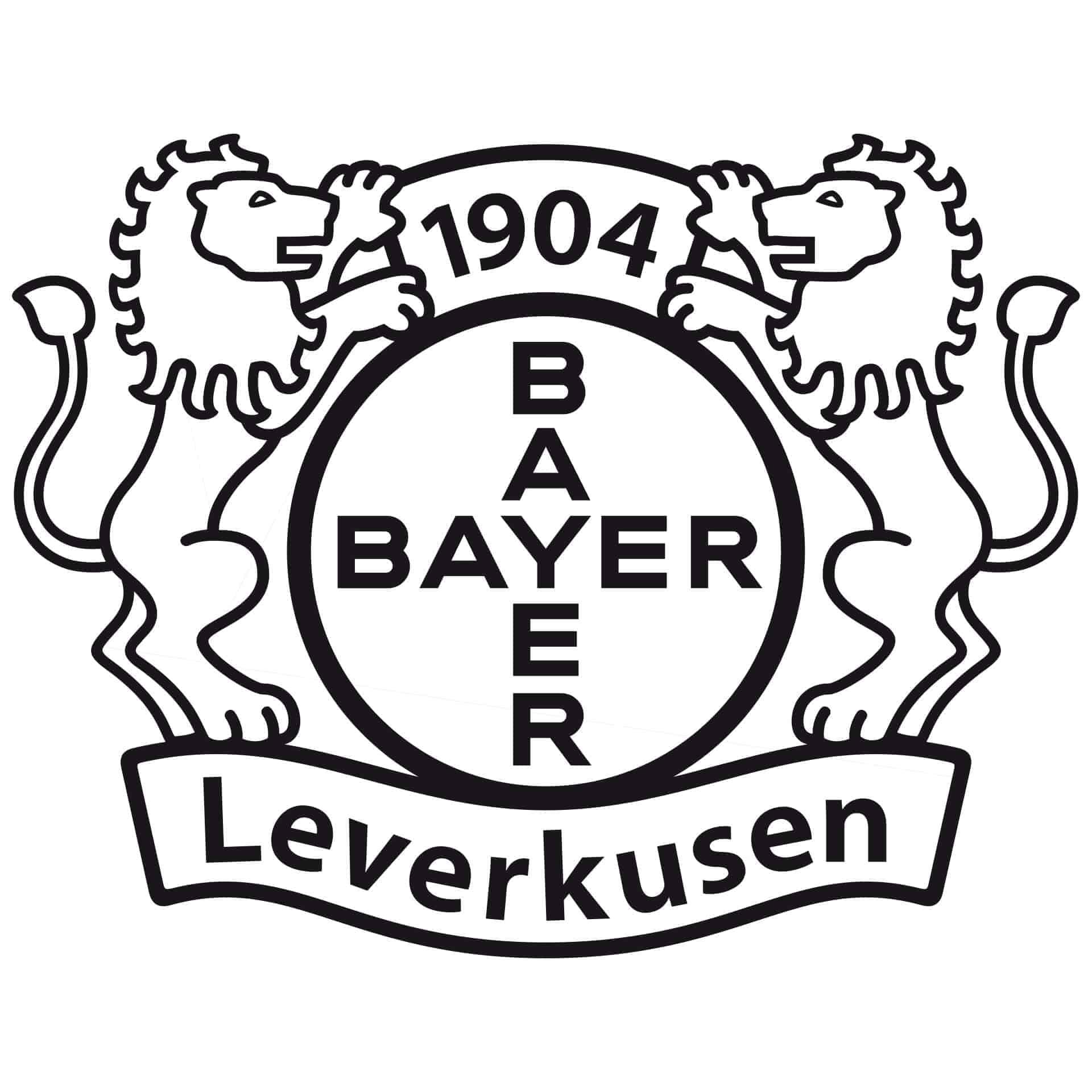 Wandtattoo Bayer 04 Leverkusen Logo einfarbig