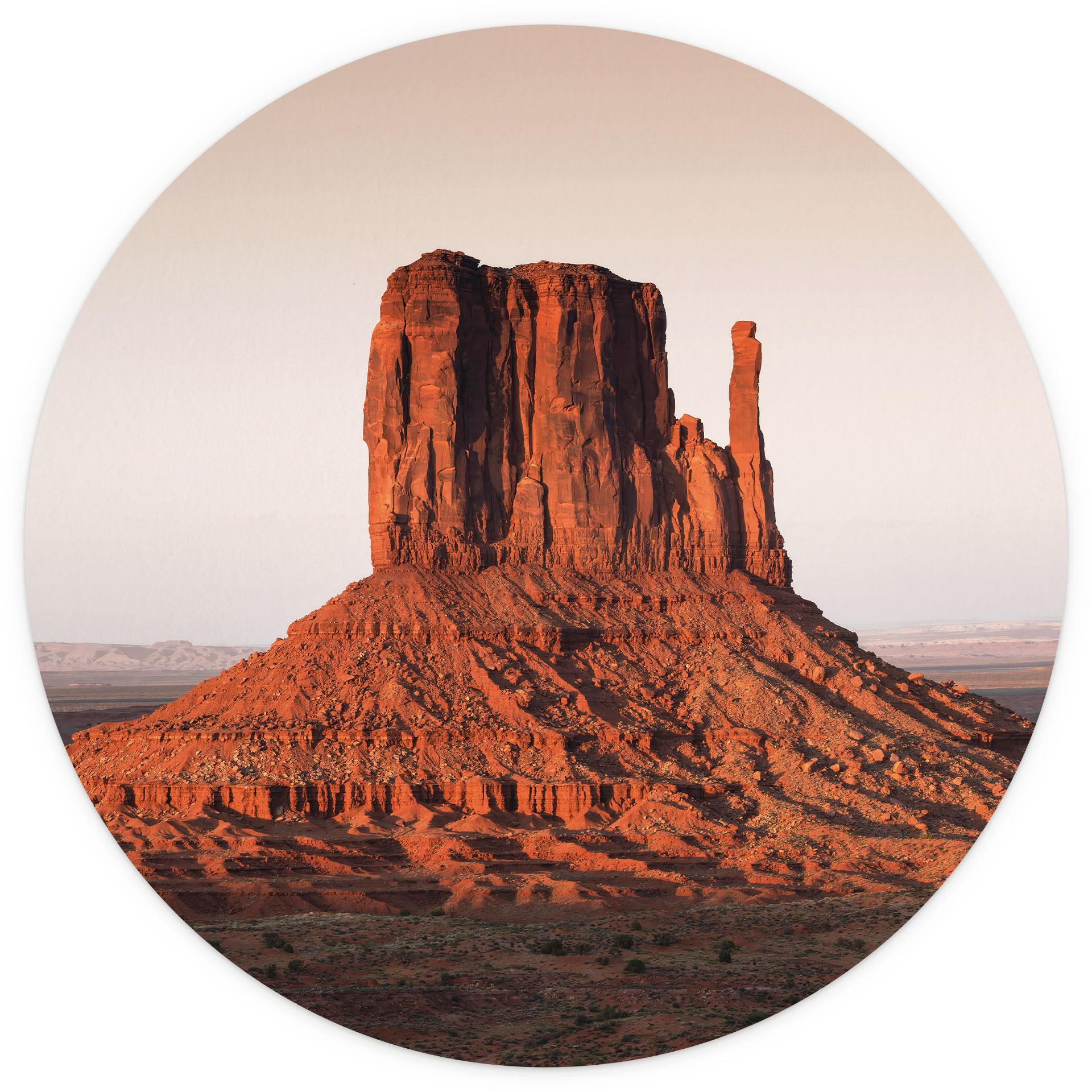 Fotobehang rotsformatie in Monument Valley - Hugonnard - Rond - vliesbehang/zelfklevend vliesbehang