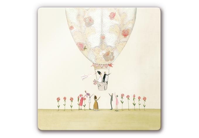 Glasschilderij Leffler - Wedding Balloon