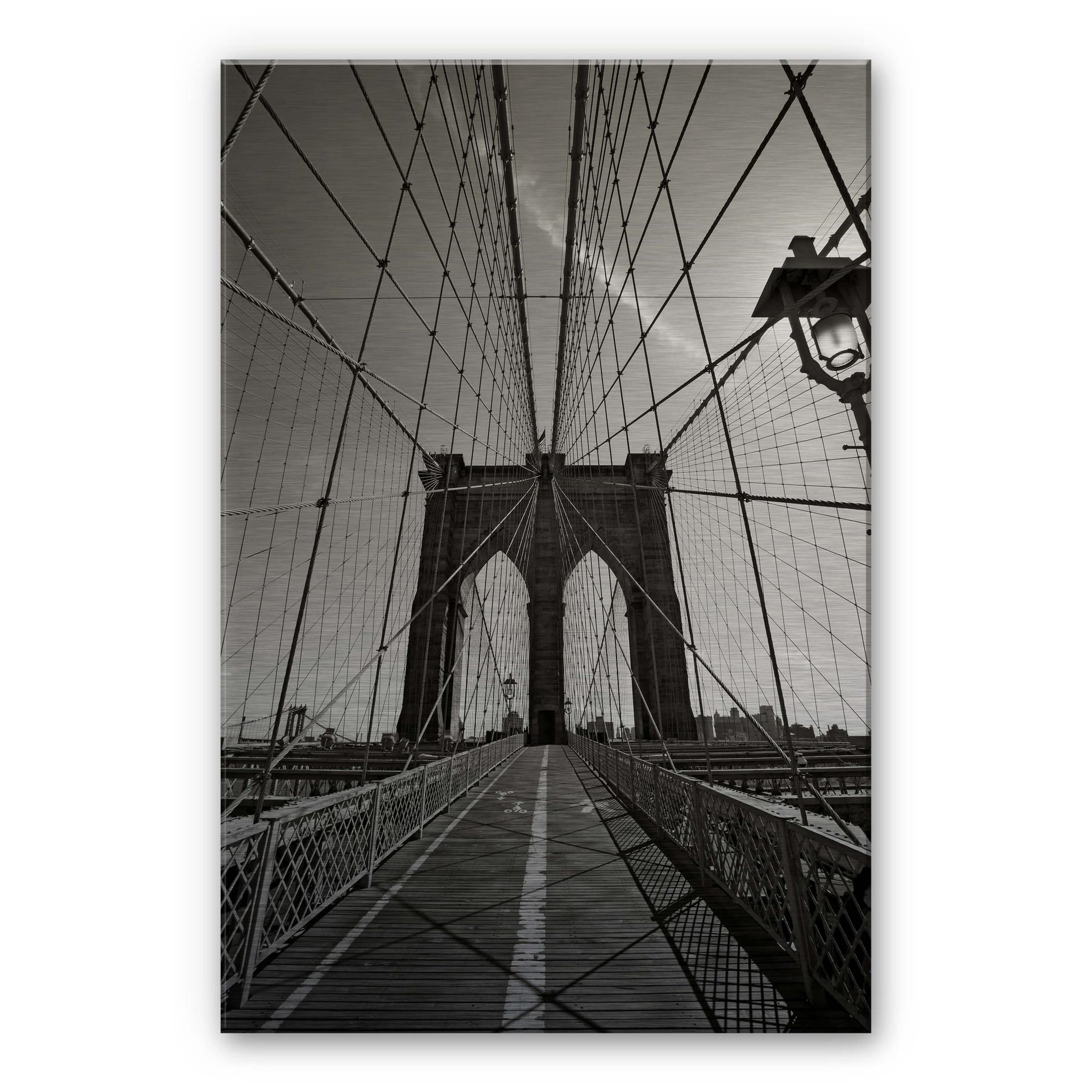 Brooklyn bro perspektiv – print på aluminium (Alu-Dibond)