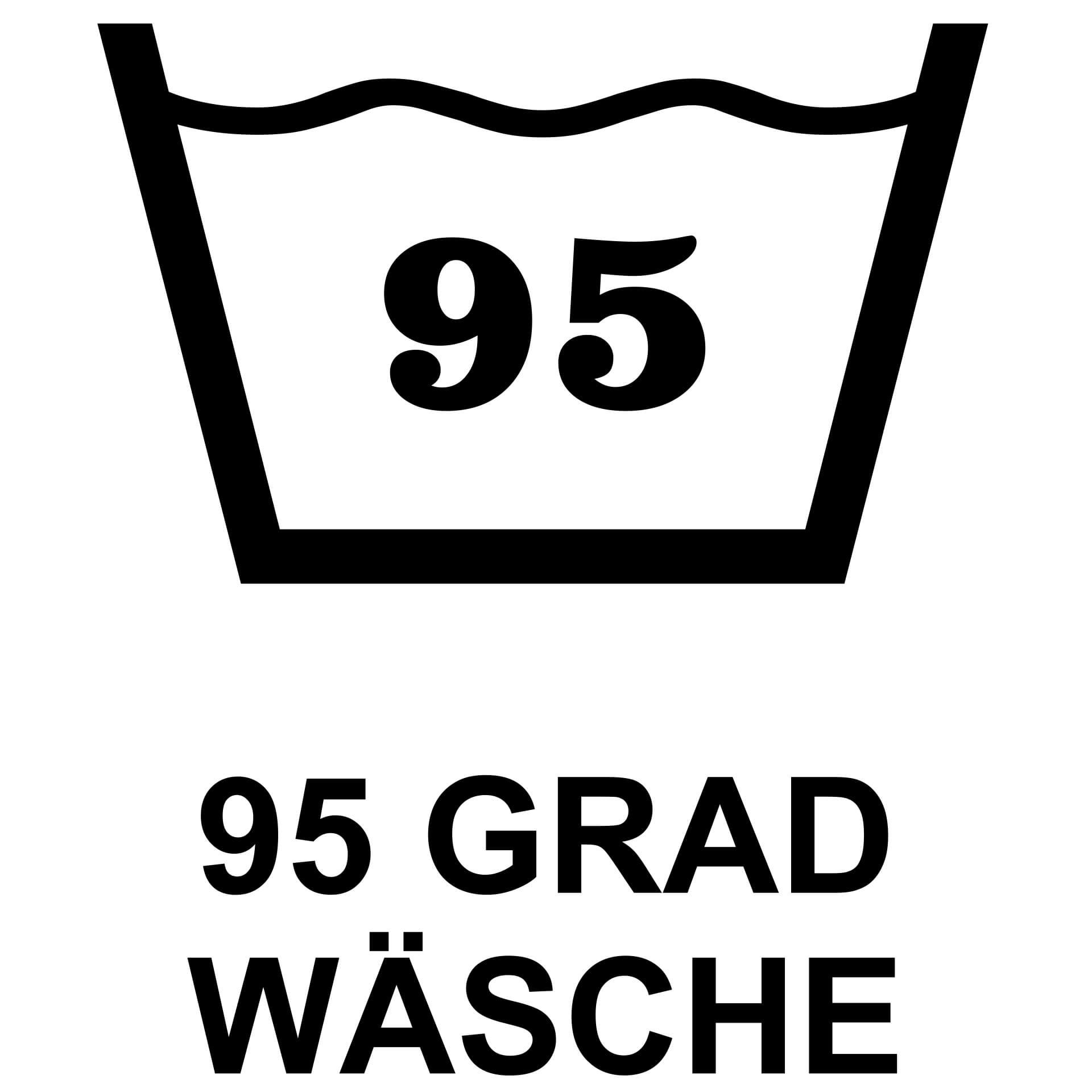 Wandtattoo Wäschezeichen 95 Grad