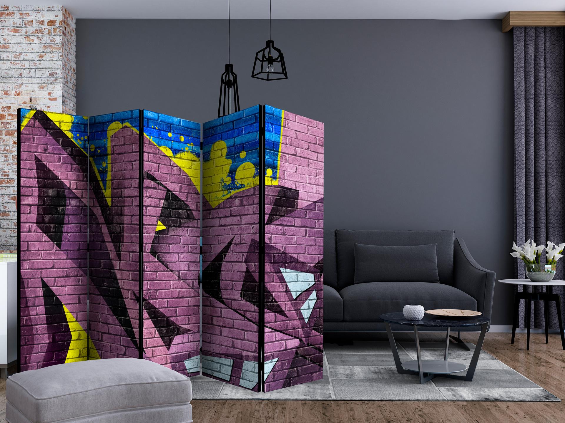 Divisorio - Street art - Graffiti , 5 pezzi - 225x172 cm