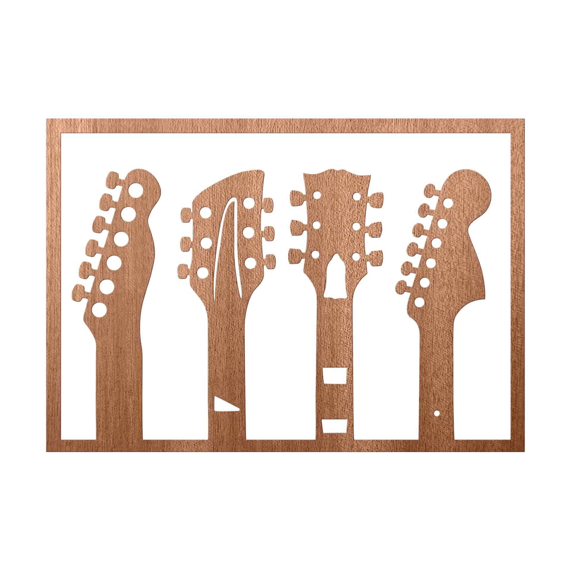 Decoro in legno Chitarra - Testata