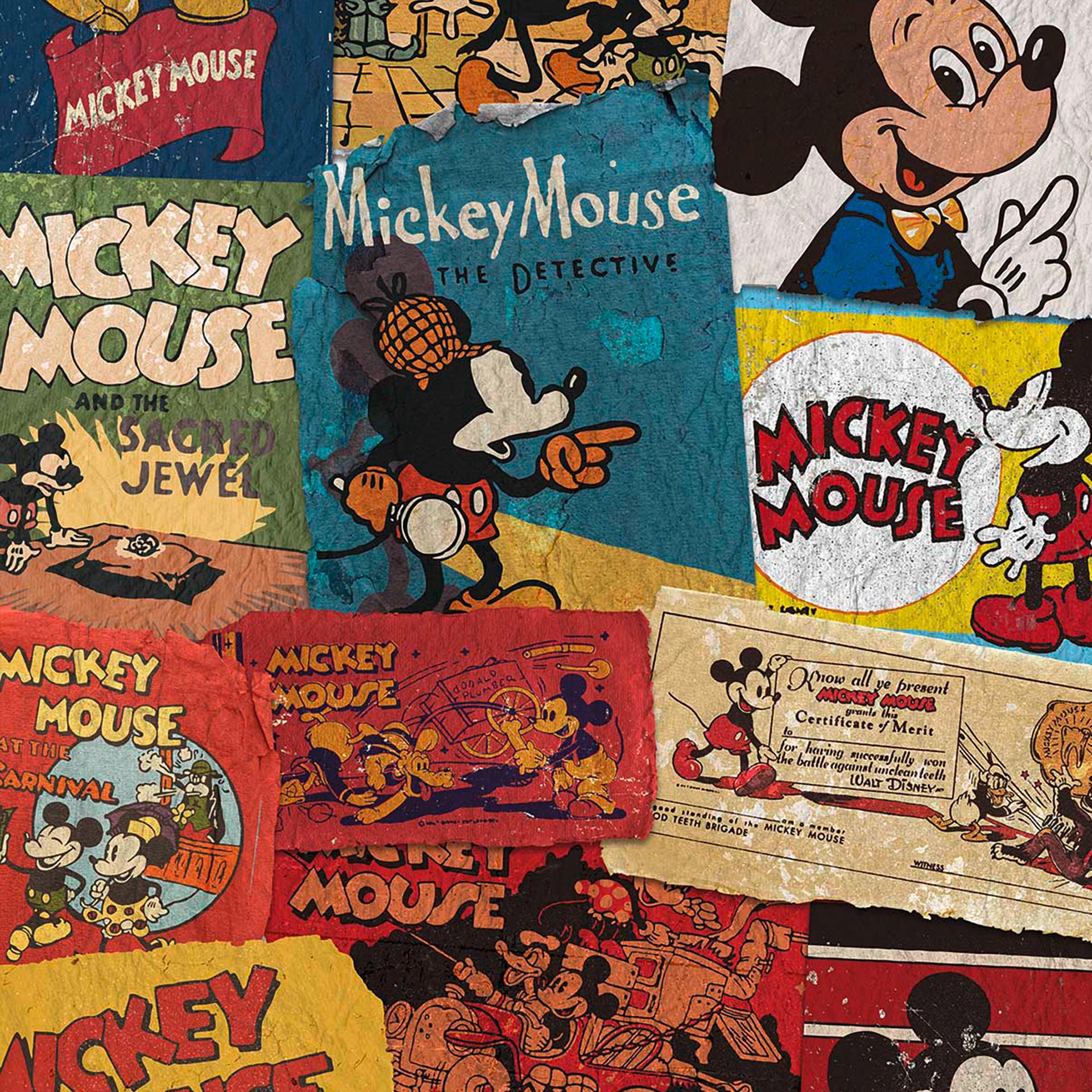 Non-woven tapet - Mickey Billboard - 120 x 200 cm
