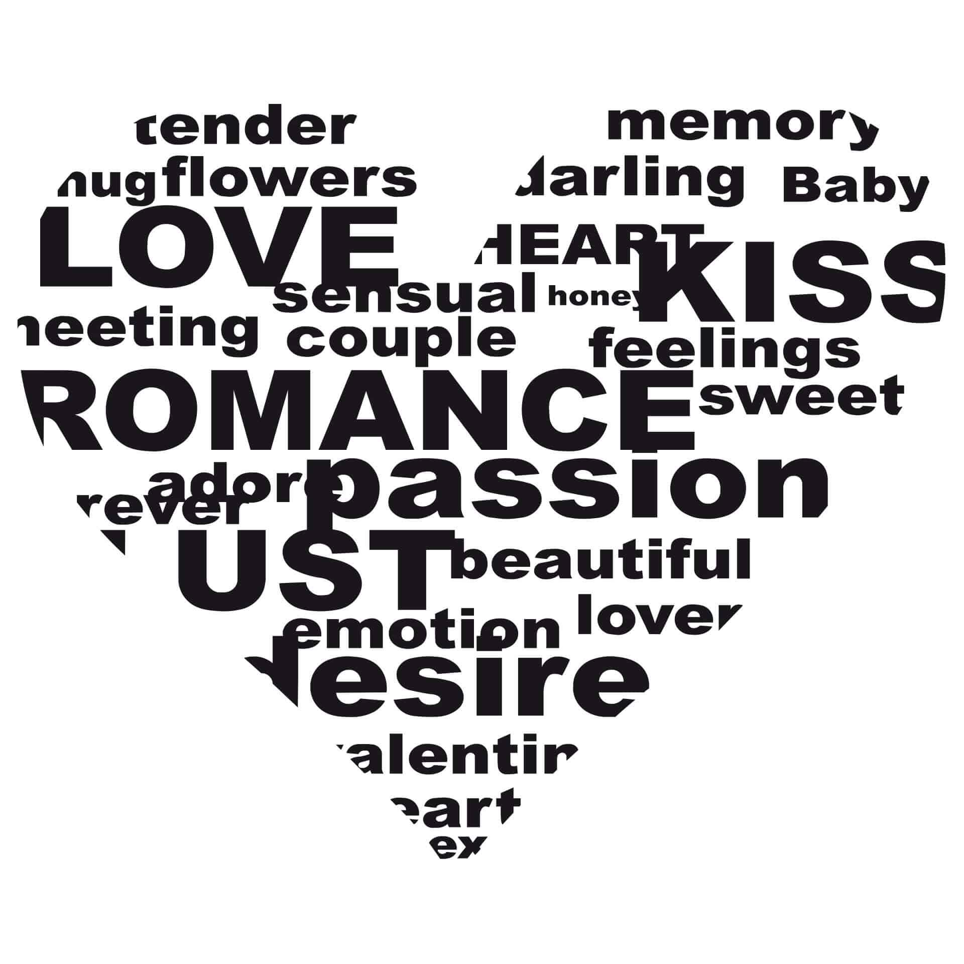 Wandtattoo Herz Romance