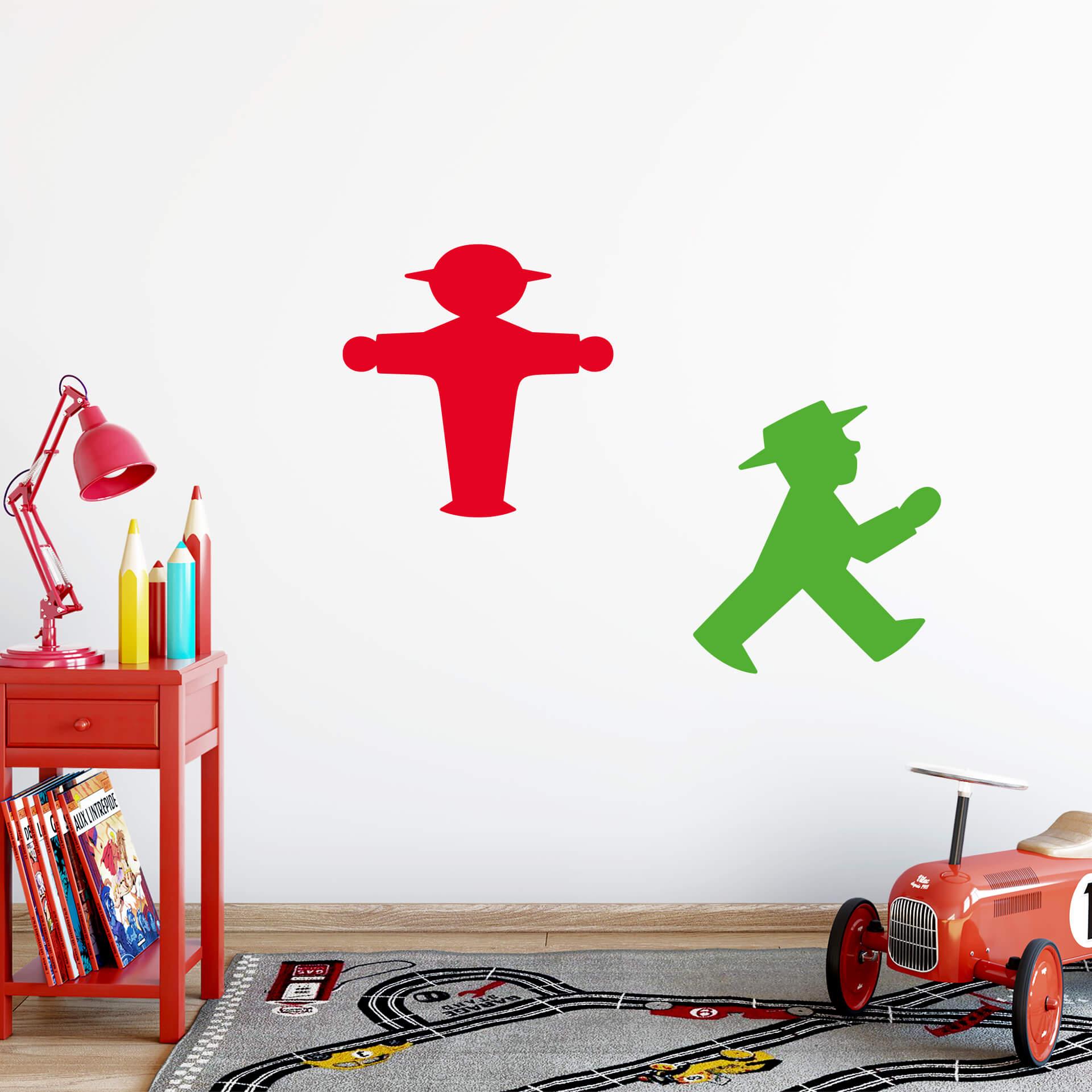 Muursticker Ampelmann Set