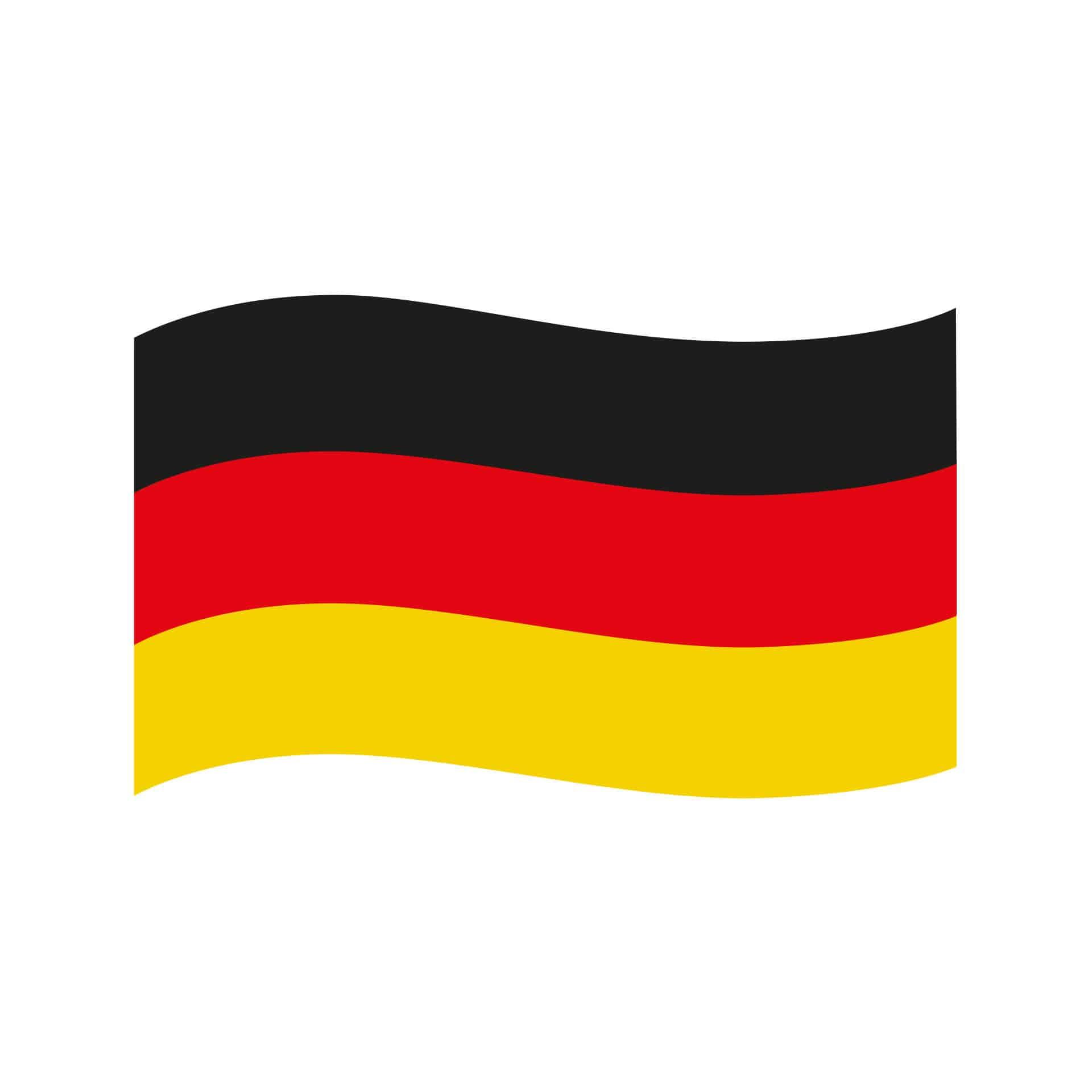 Wandtattoo Deutschland-Fahne im Wind