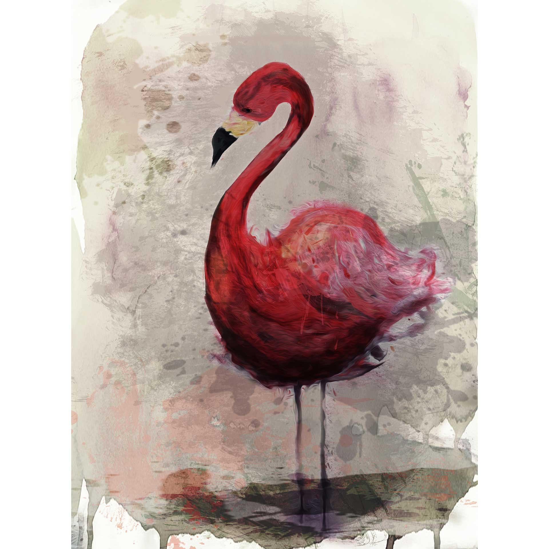 Livingwalls papier peint photo ARTist Flamingo beige, grau