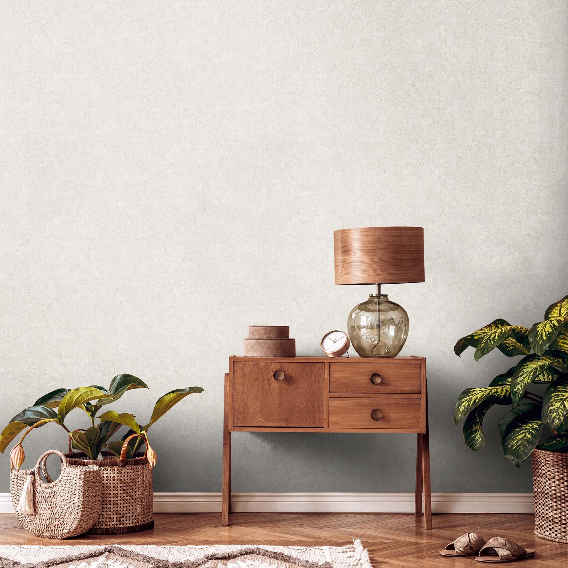 behang beige betonlook industrieel - vintage vliesbehang gipslook