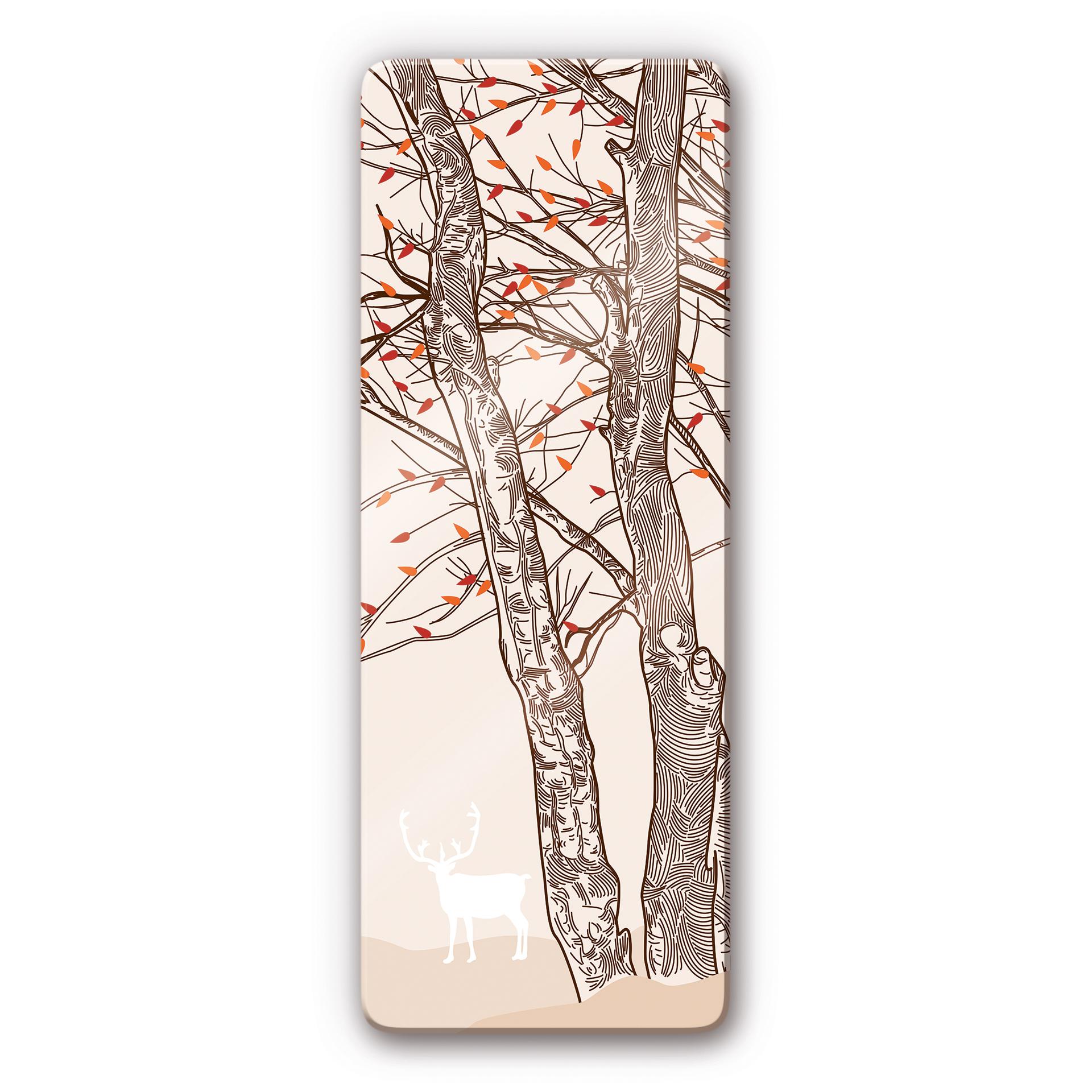 Tableau en verre - Cerf dans la forêt - Panorama