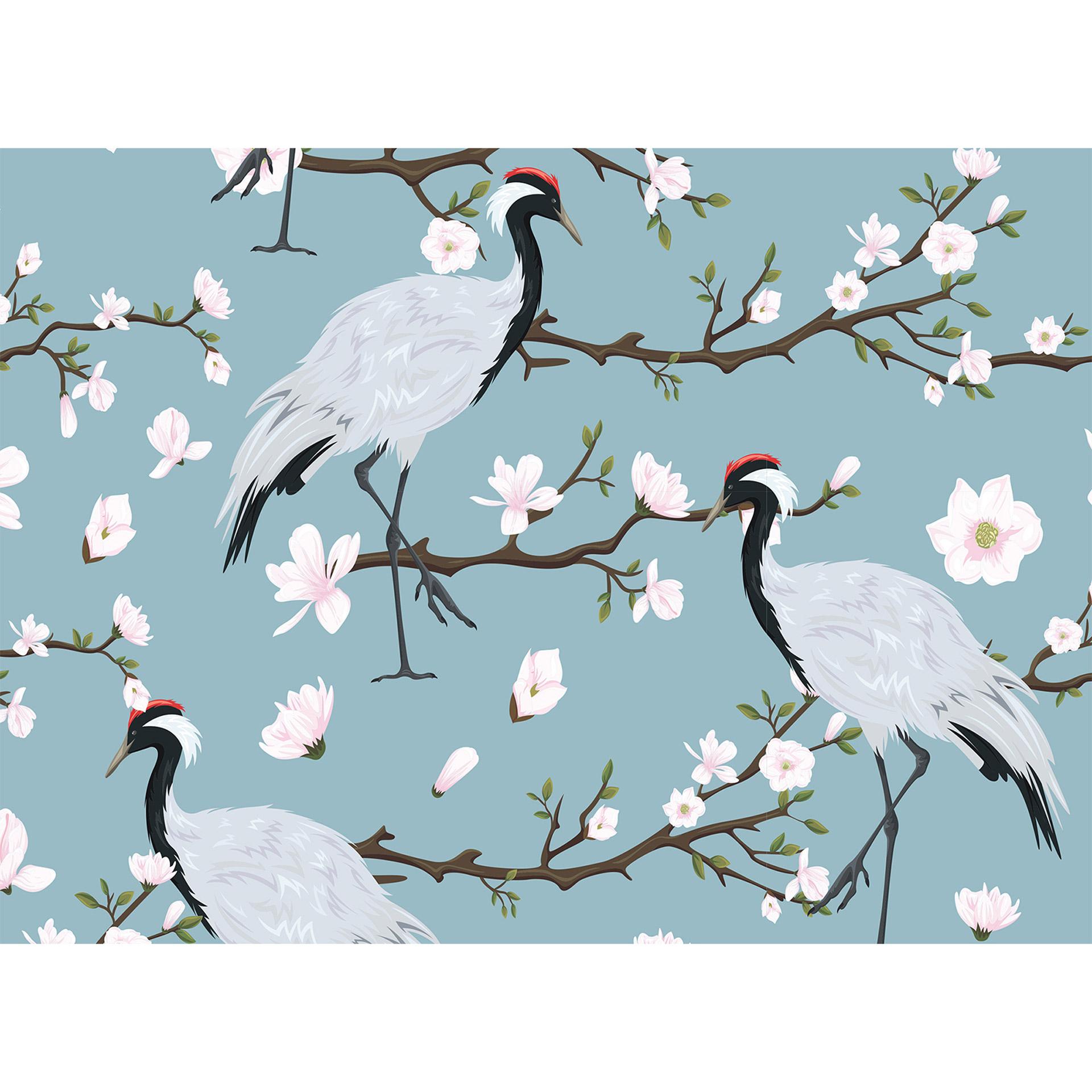 Livingwalls Fotobehang Designwalls Japanese Cranes
