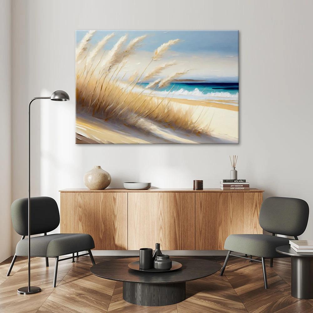 Canvasbillede, strand havklitter