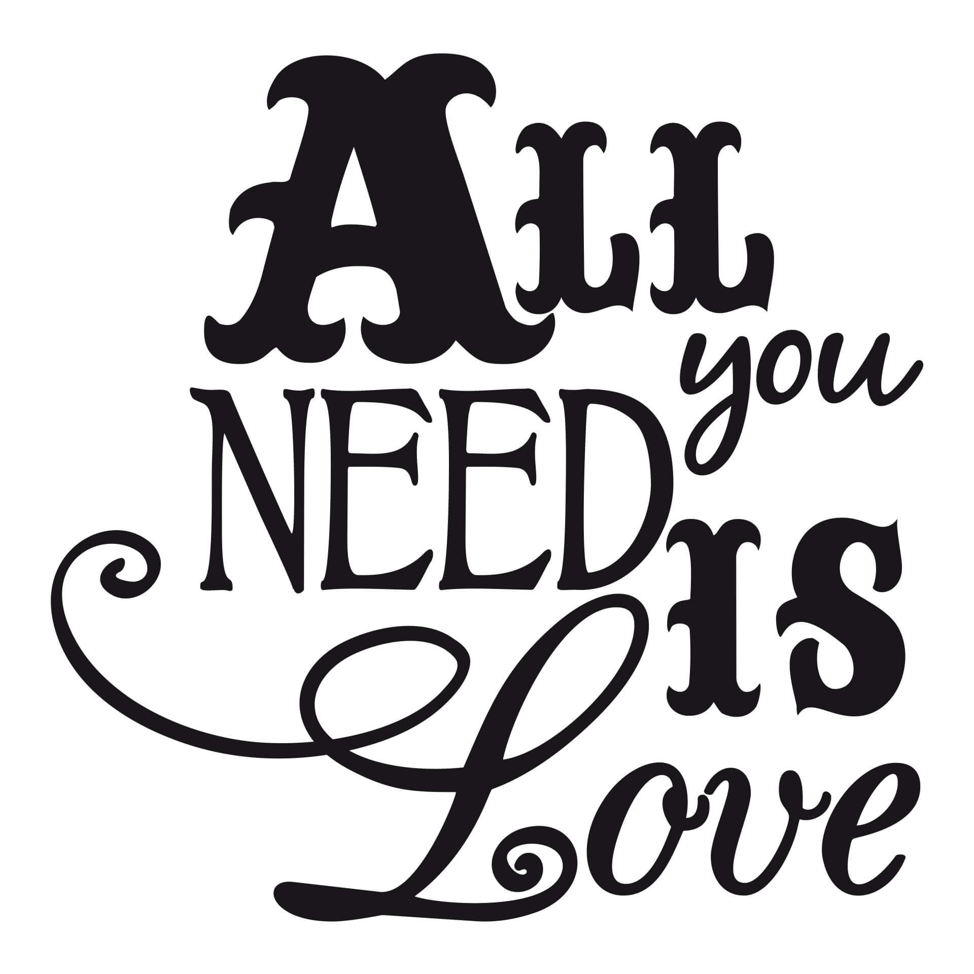Wandtattoo All You Need Is Love 2