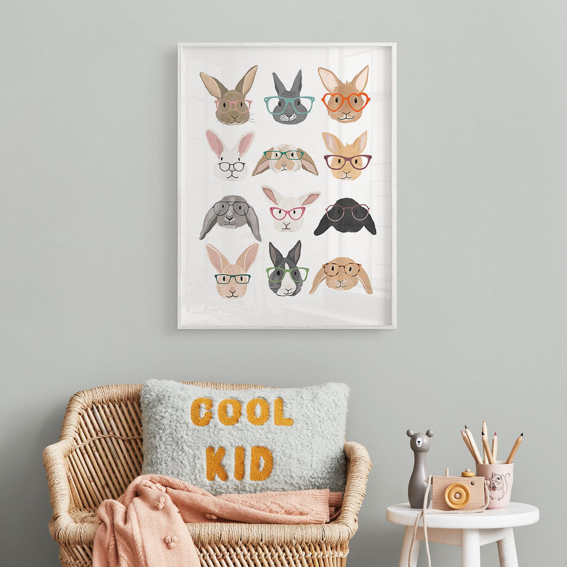 Plakat Kaniner med briller - Melin
