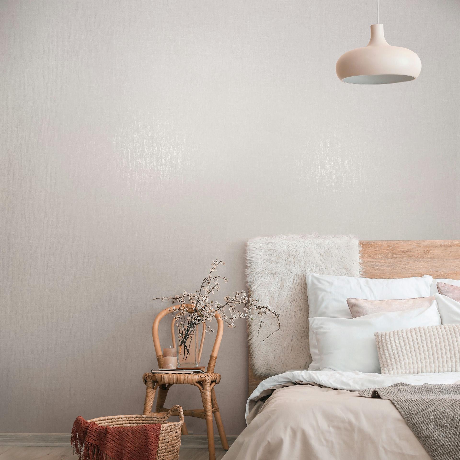 Ikke-vævet tapet plain, tekstil plain moderne i beige