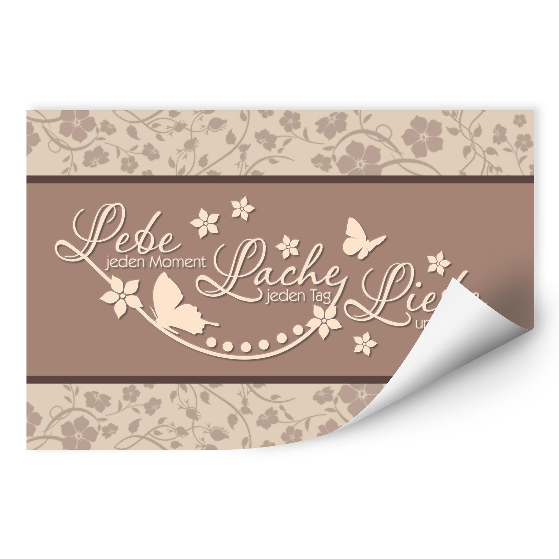 Wallprint W - Lebe jeden Moment Macchiato