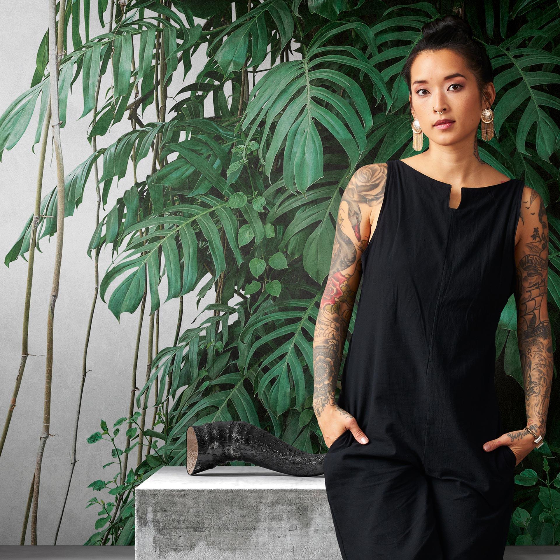 Livingwalls storbyhistorier THE WALL monstera tapet