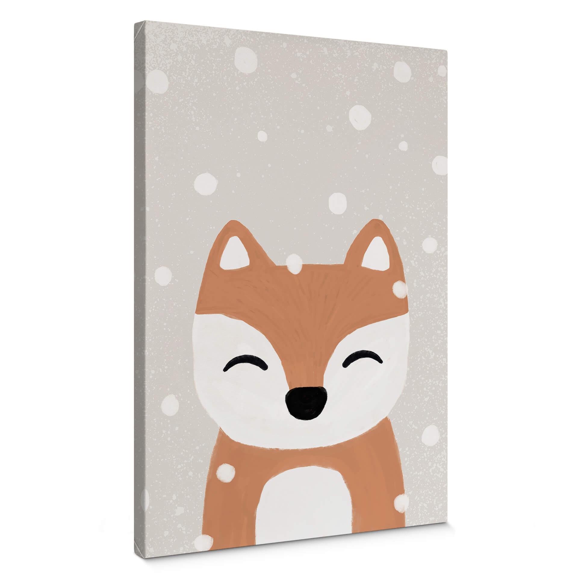 Lærredsprint - Snow Fox - Orara Studio