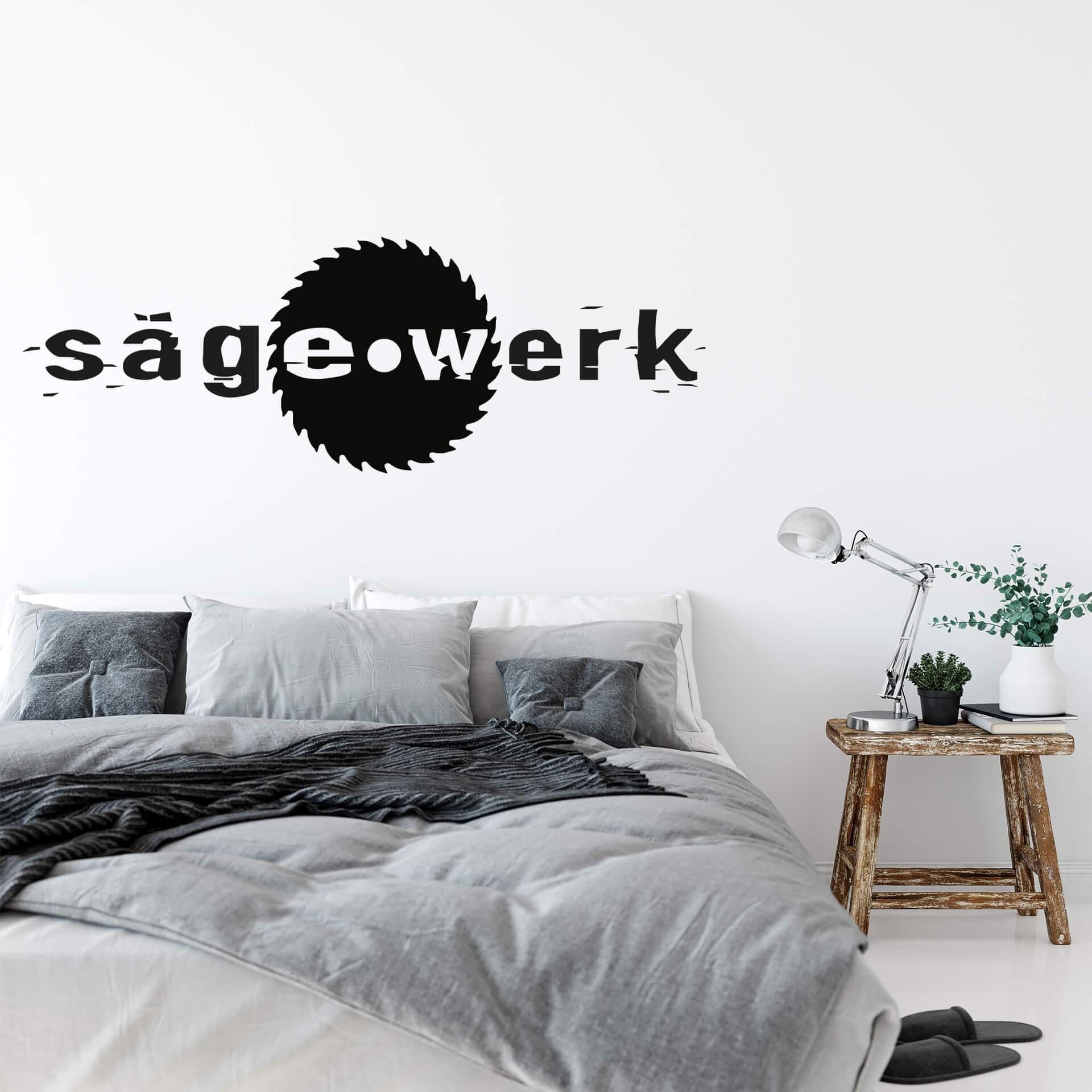 Wandtattoo Sägewerk