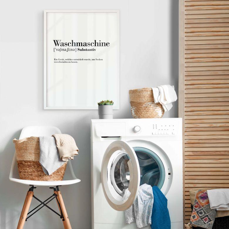 Poster Grammatik - Waschmaschine