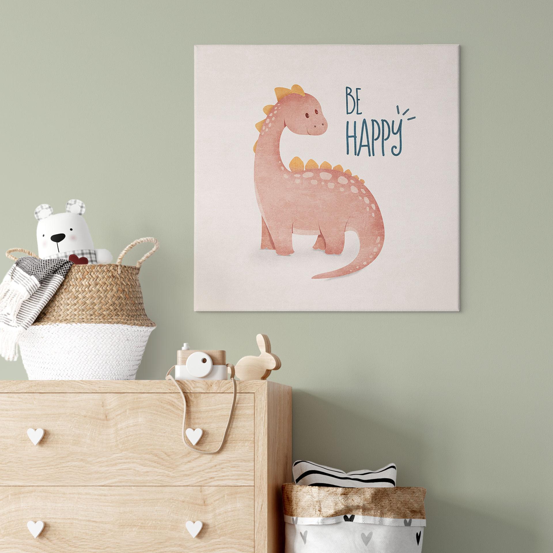 Lærredsprint - Dino Be Happy - Brachiosaurus - Tunaboylu