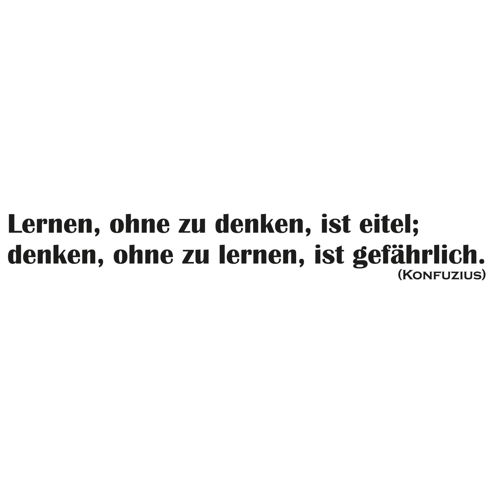 Wandtattoo Lernen, ohne zu denken...