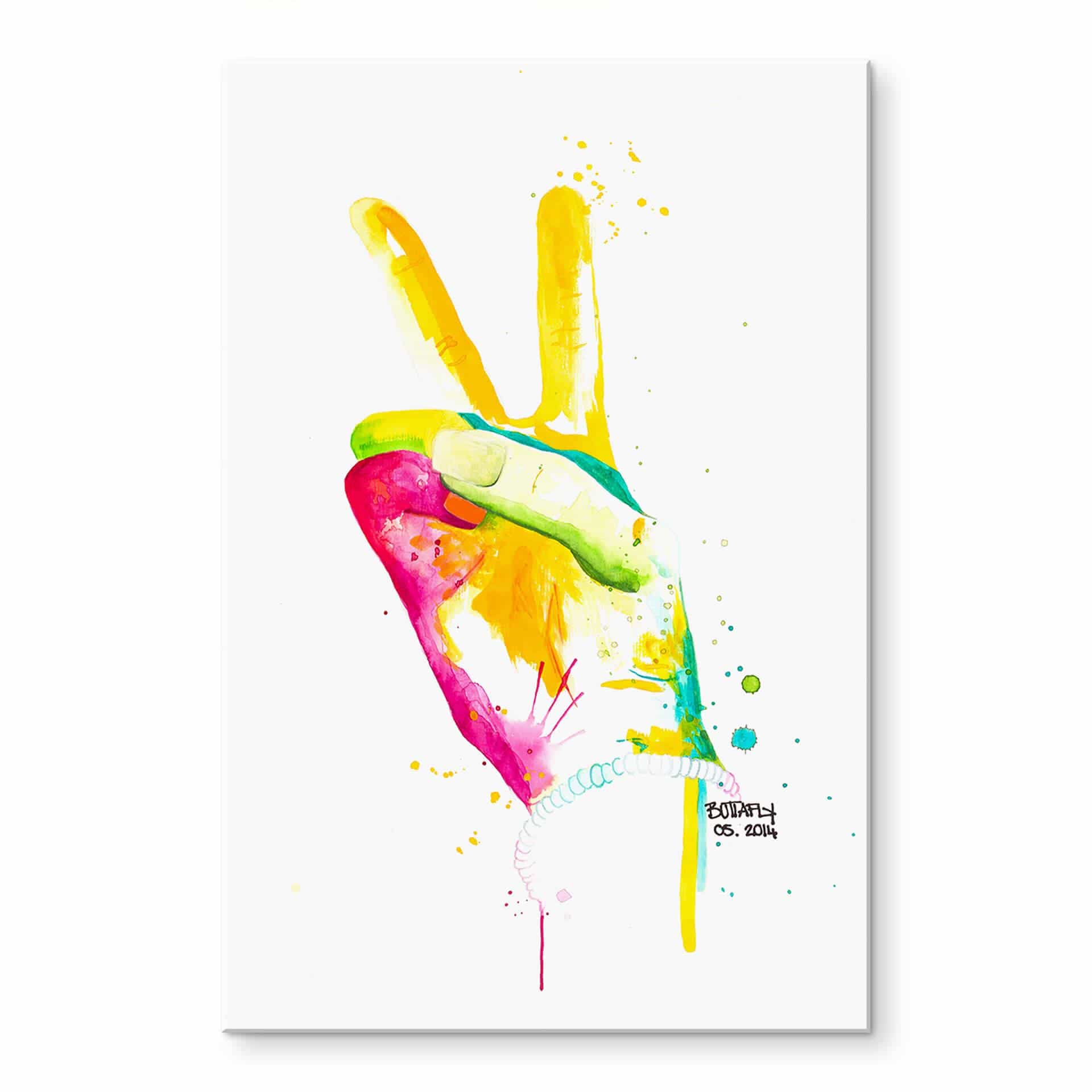 Tableau en verre acrylique - Buttafly - Peace 02