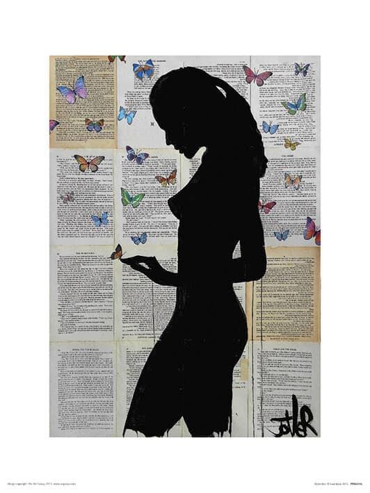 Plakat Loui Jover - Sommerfugle kunsttryk, Loui Jover (60 x 80 cm)