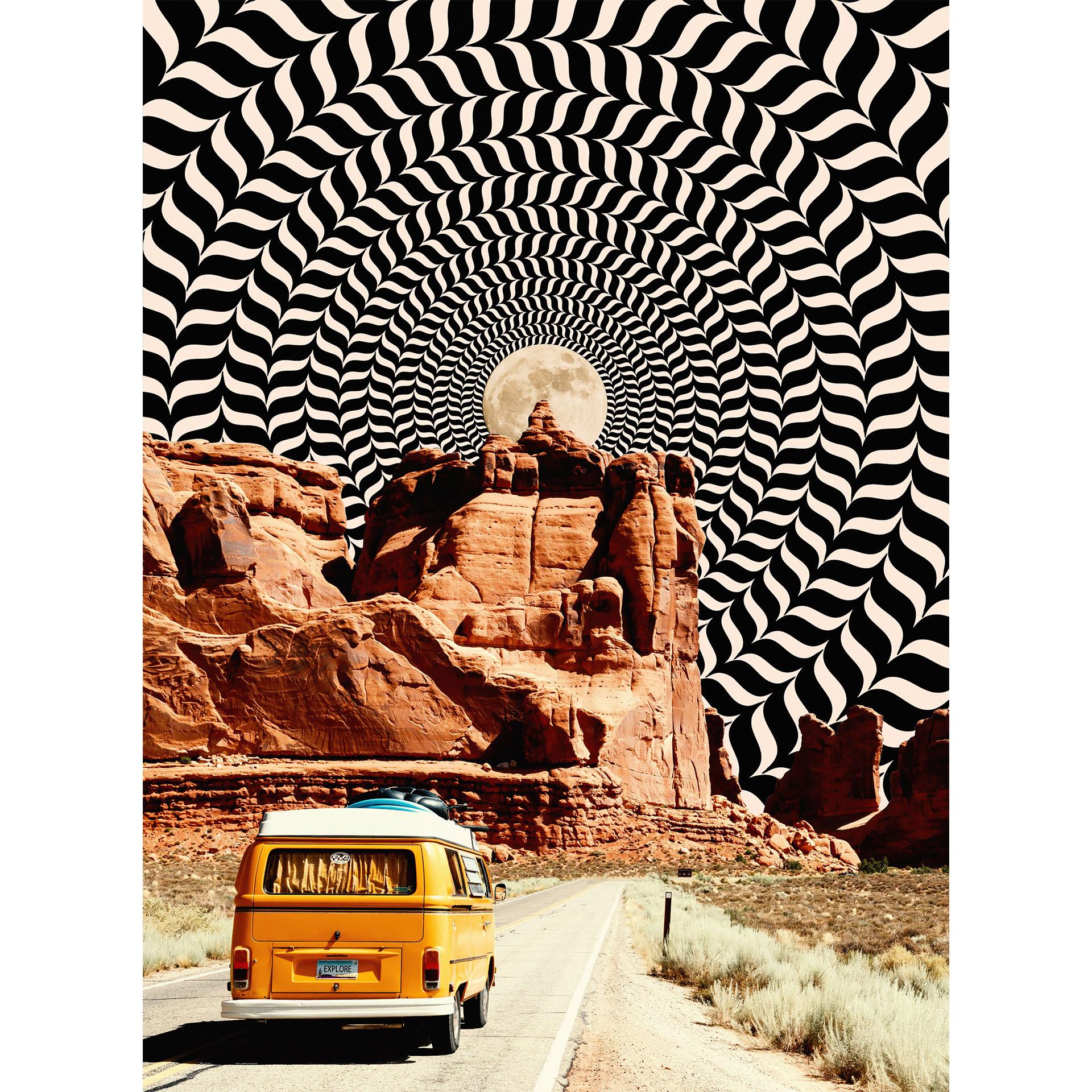Fotobehang Road trip - Reis naar de maan - Taudalpoi